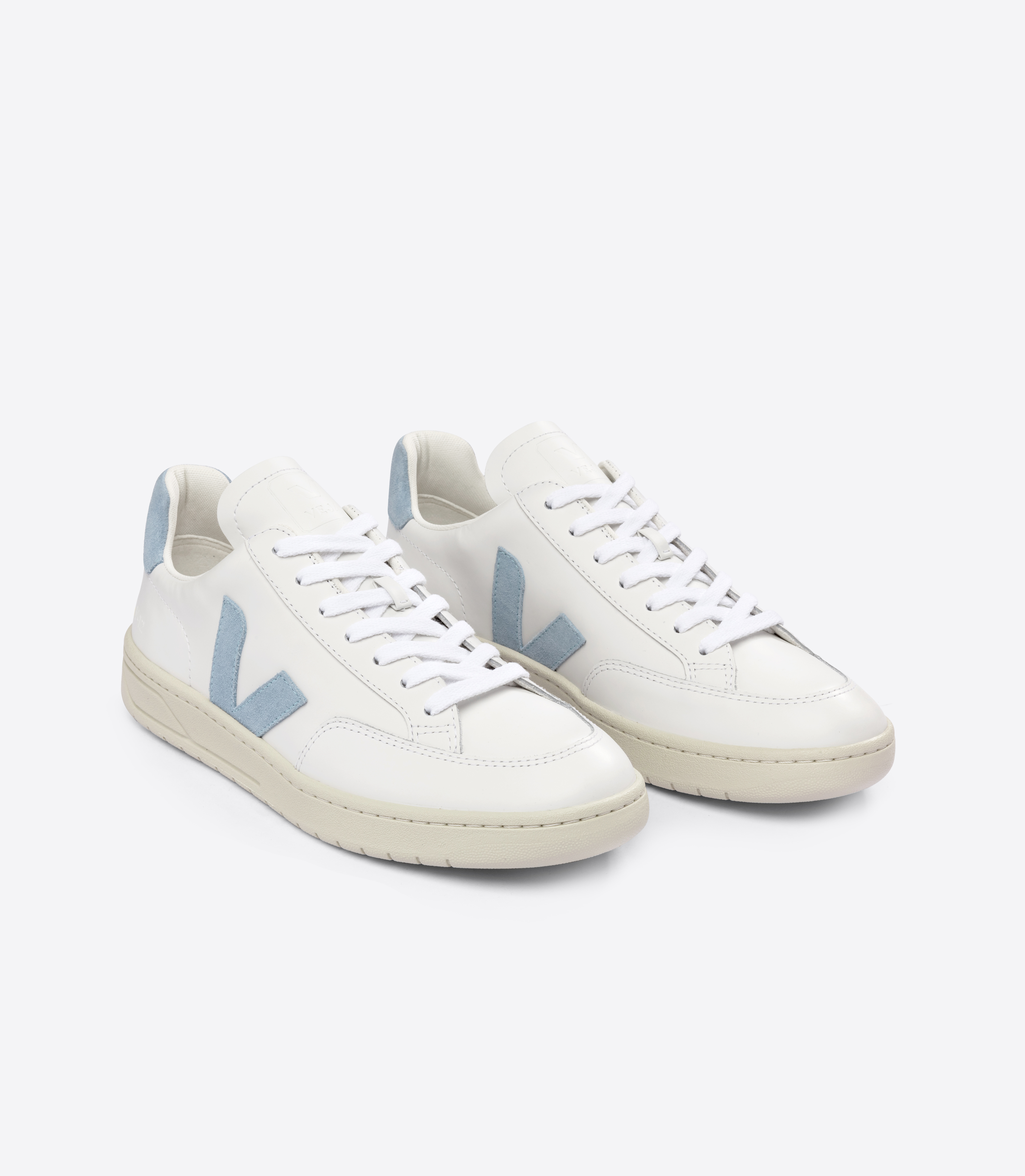 V-12 LEATHER WHITE STEEL | VEJA