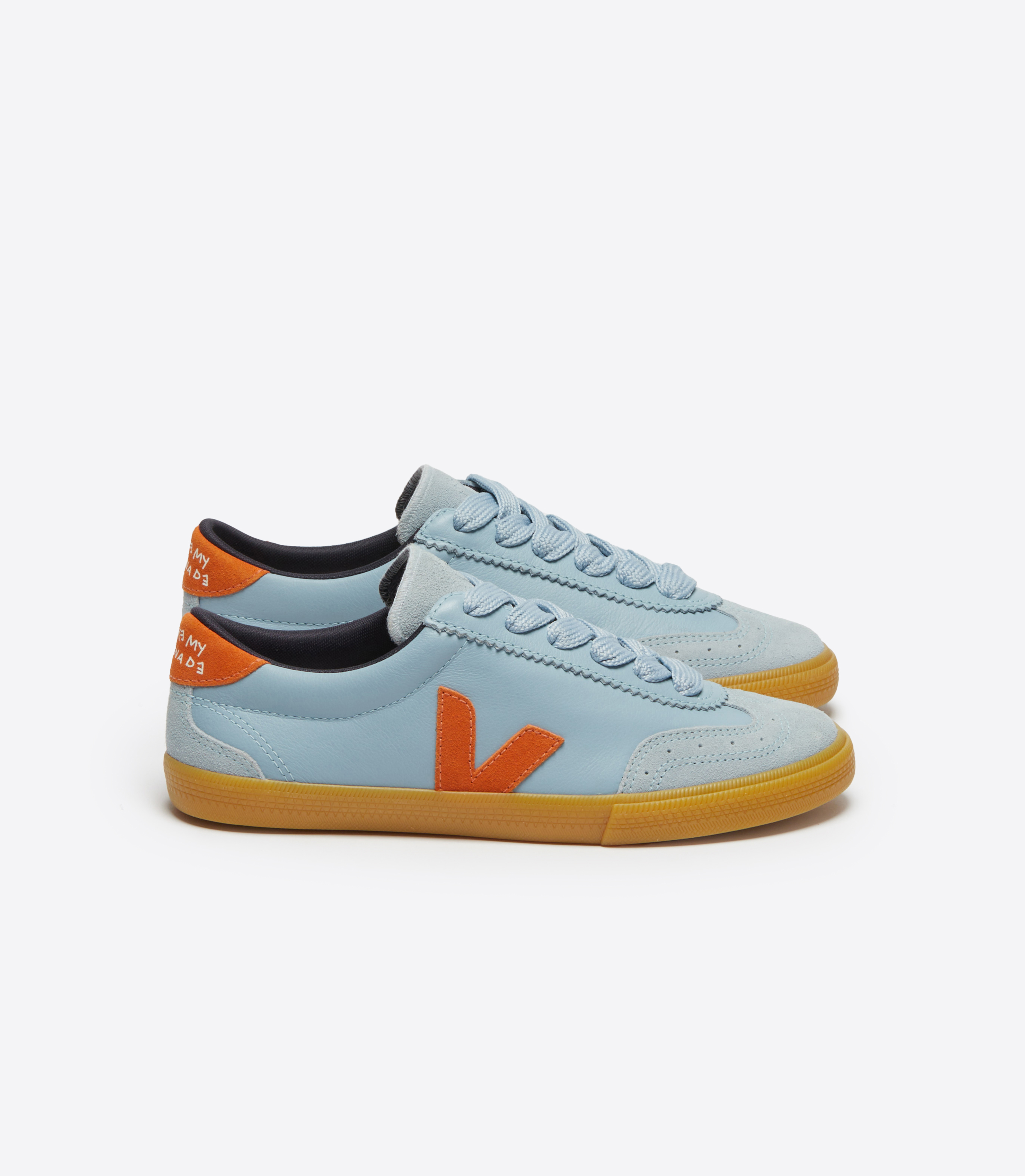 VOLLEY LEATHER VEJA X MAKE MY LEMONADE STEEL PUMPKIN | VEJA