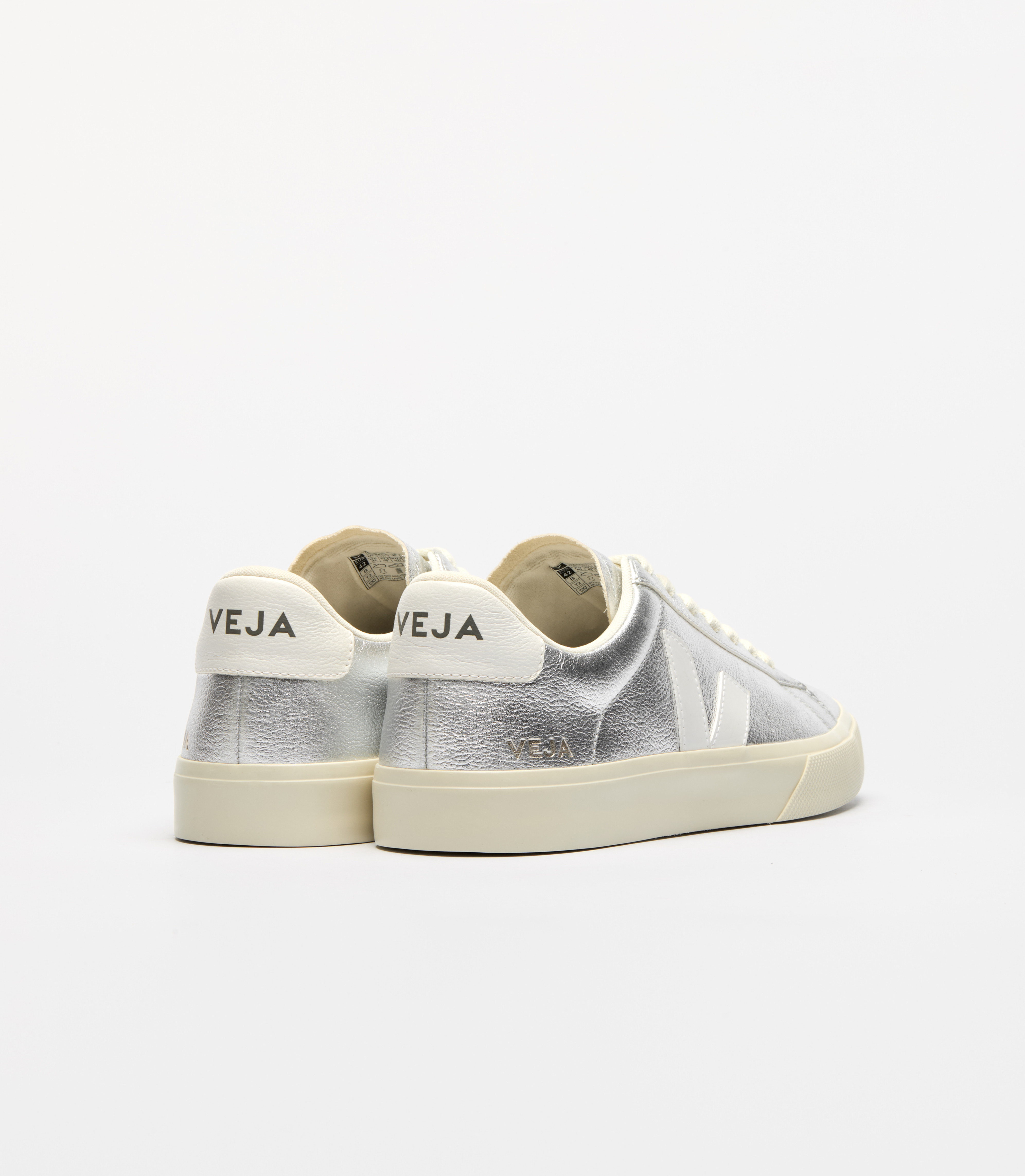 セール 海外 CAMPO LEATHER SILVER WHITE | VEJA バレエ