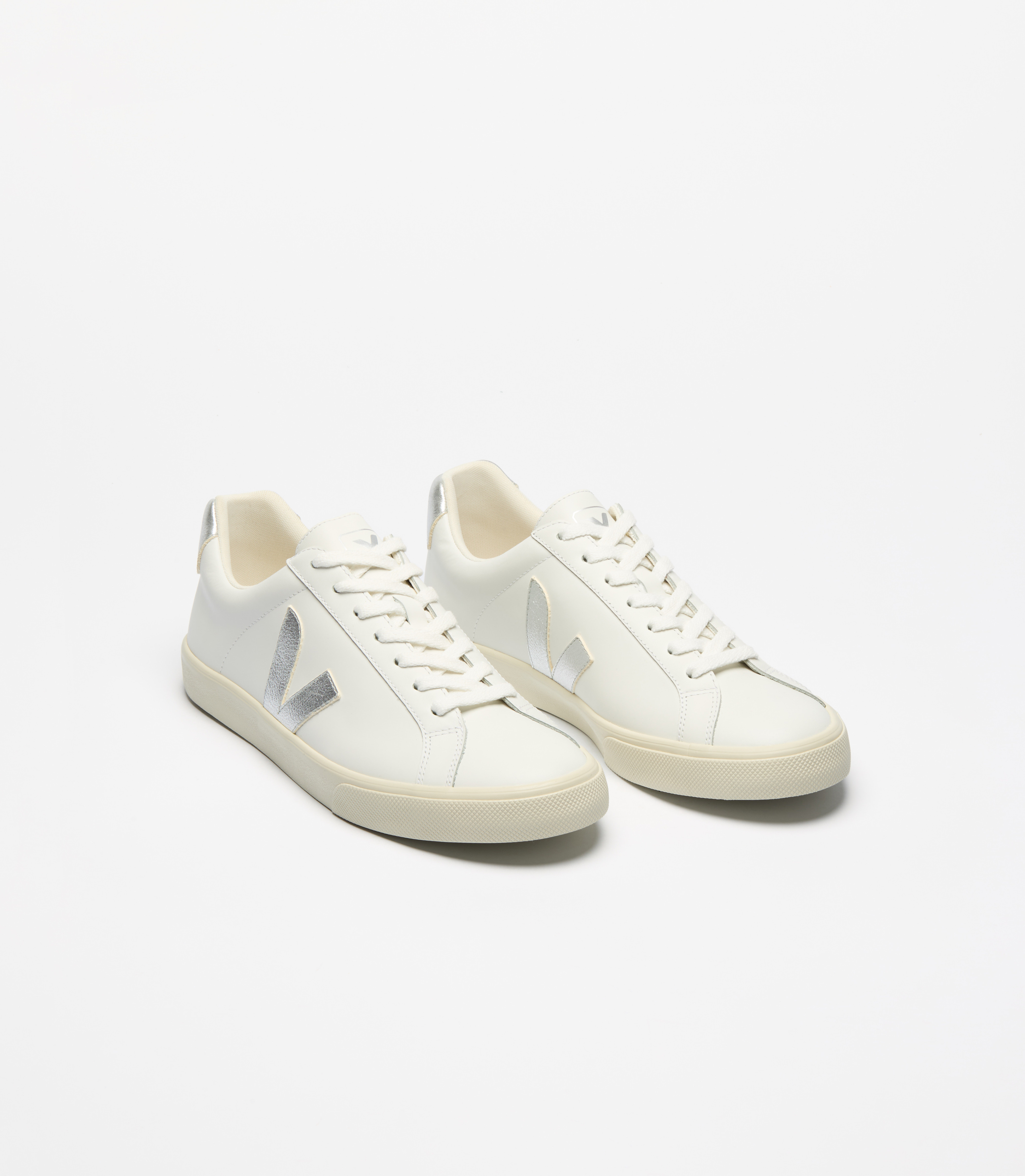 スニーカー VEJA SS25 'Esplar' sneakers (EO0203883 EXTRAWHITESILVER) veja-esplar-logo-leather-white