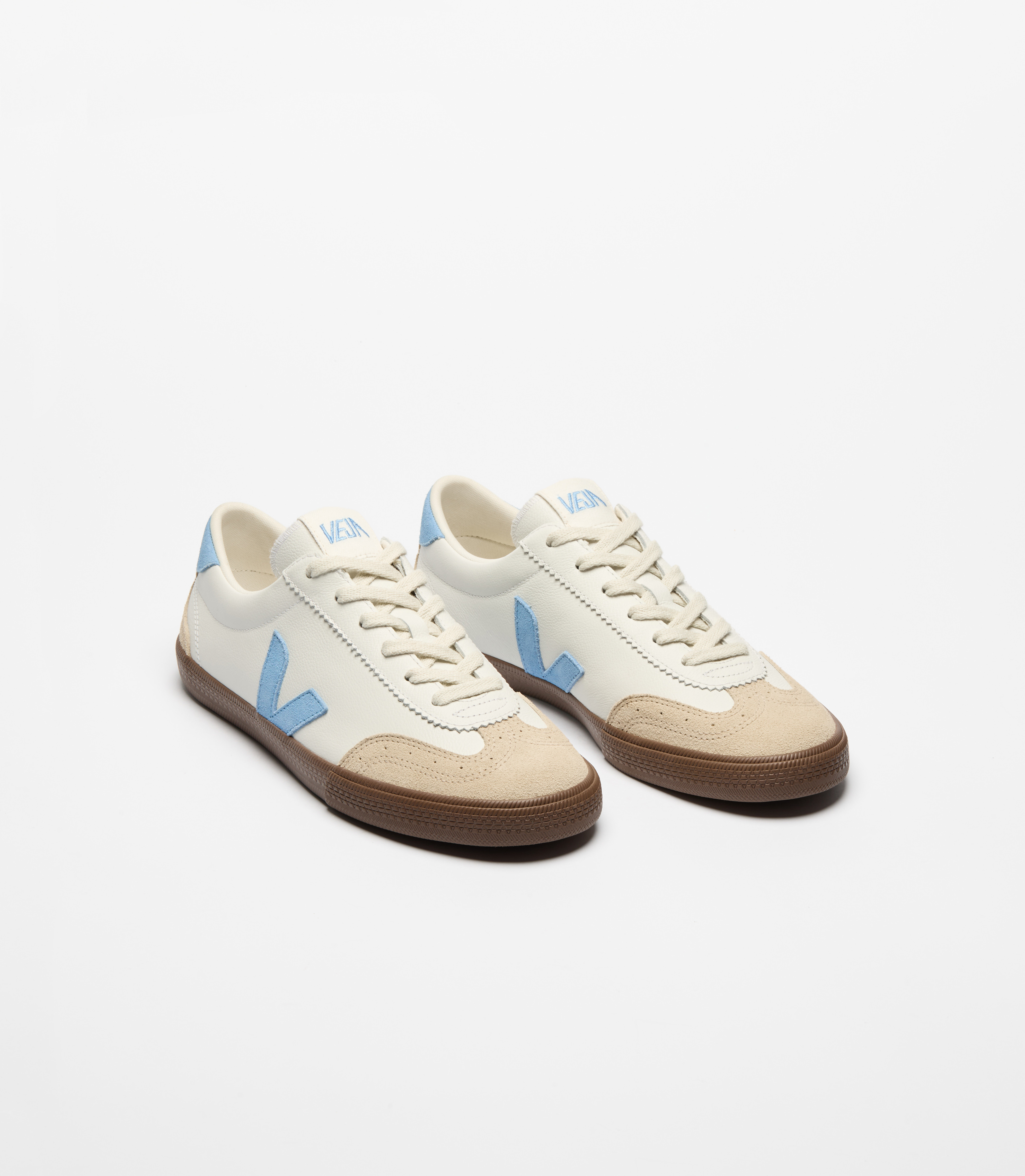 VOLLEY LEATHER WHITE AQUA BARK | VEJA