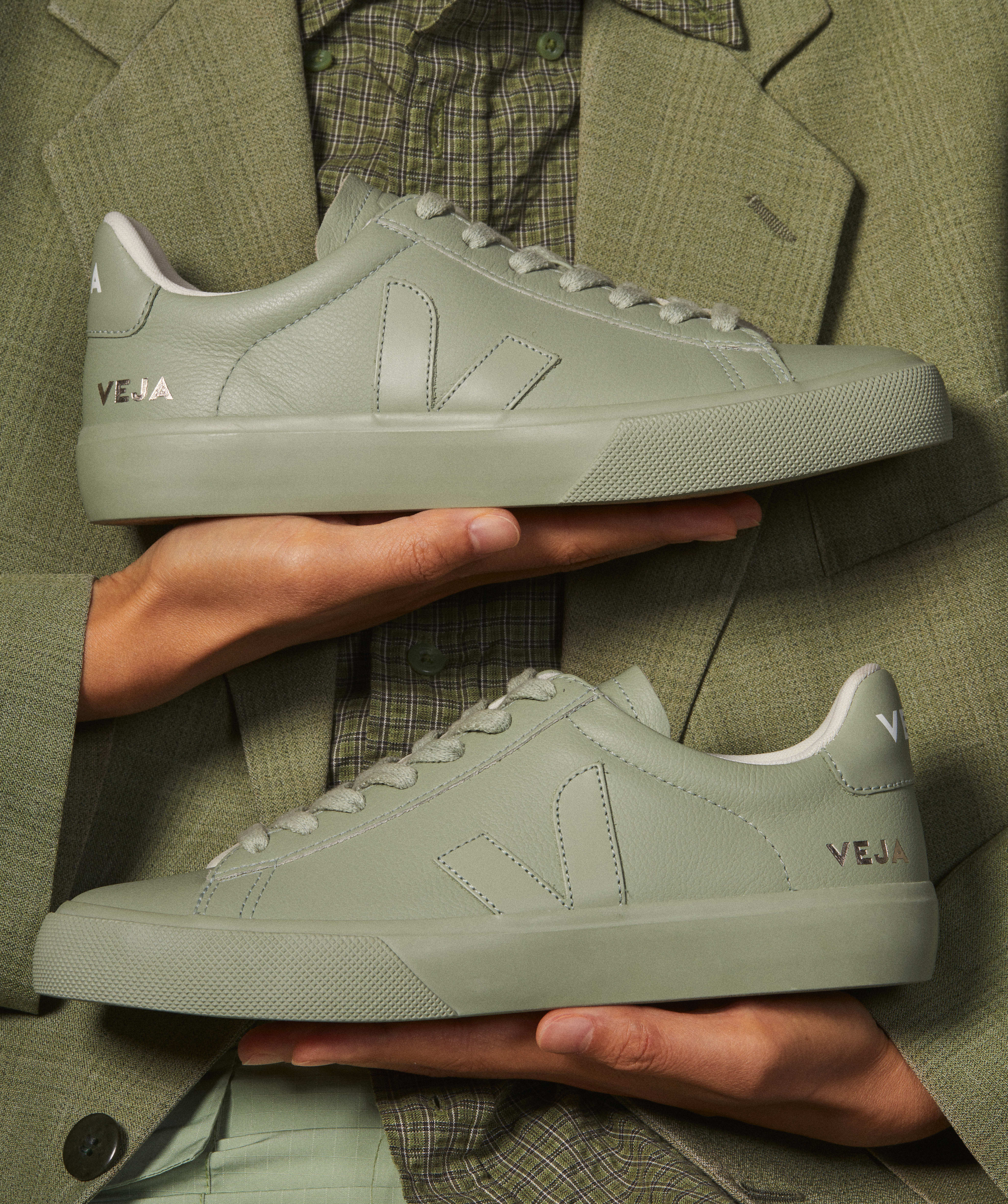 スニーカー VEJA Campo Bold Sneakers - Veja - Leather - Green Veja leather sneakers Campo green color CP0503322A at PRM US