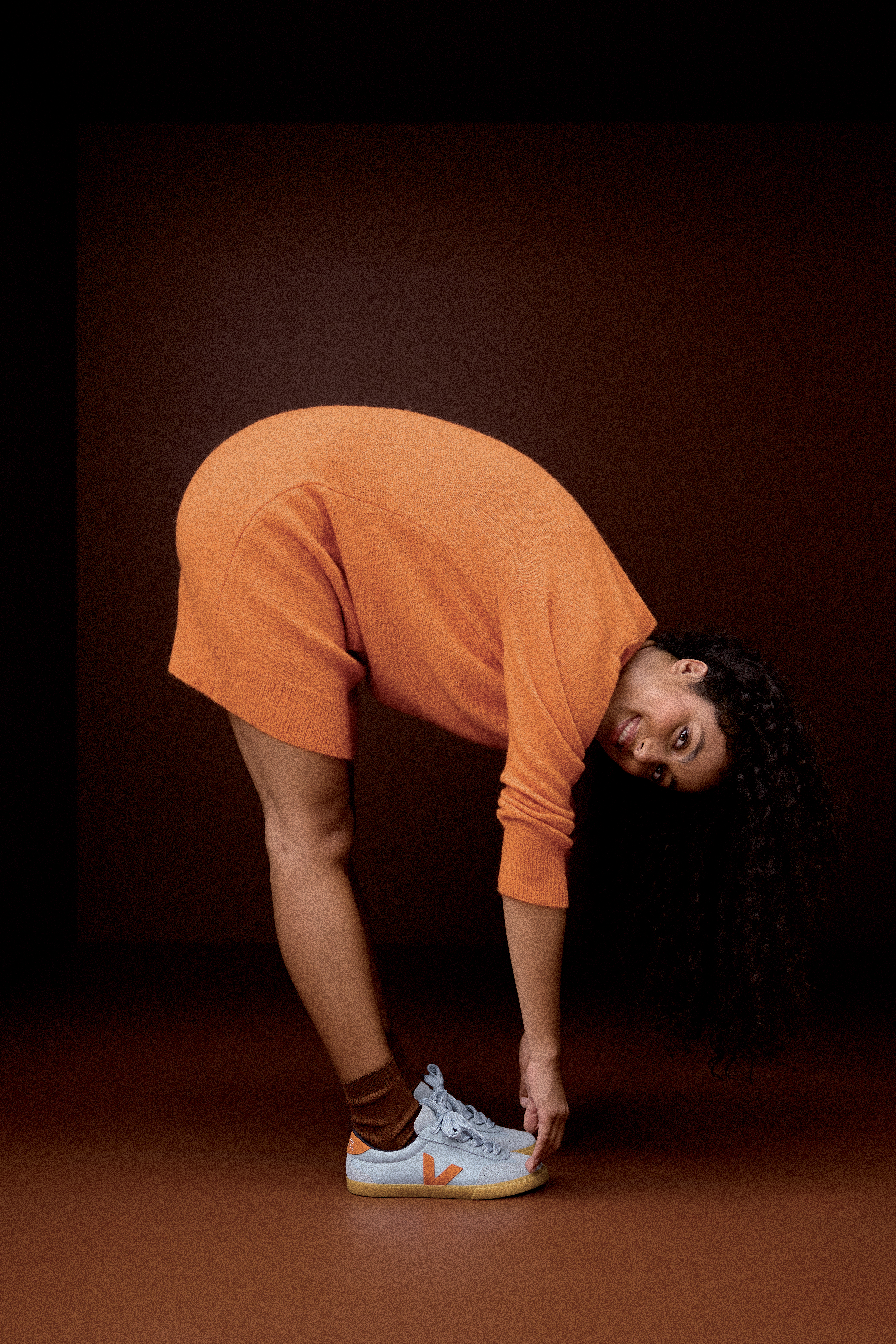 VOLLEY LEATHER VEJA X MAKE MY LEMONADE STEEL PUMPKIN | VEJA