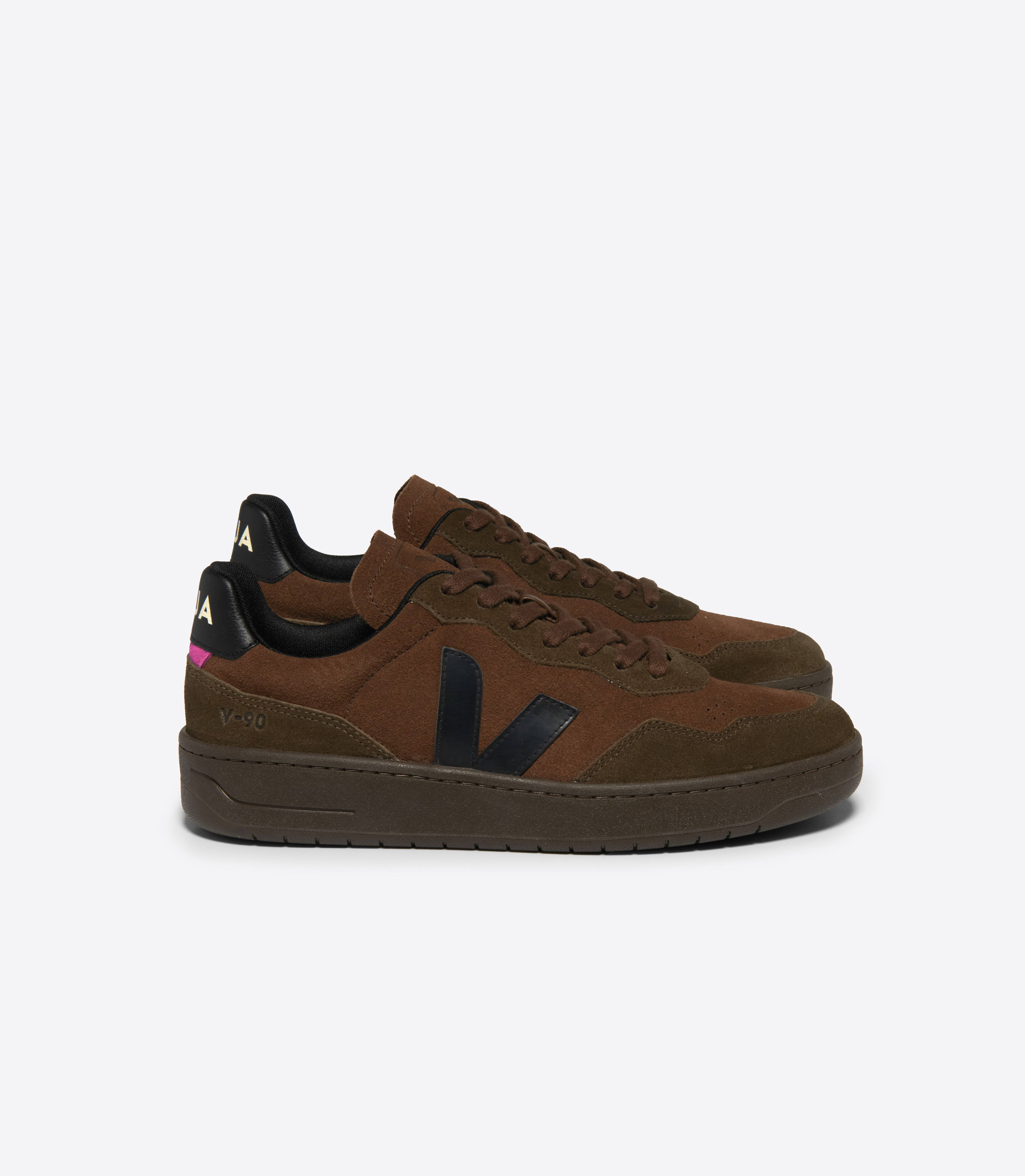 【高品質】 veja-sneakers-v-90-suede-brown 靴