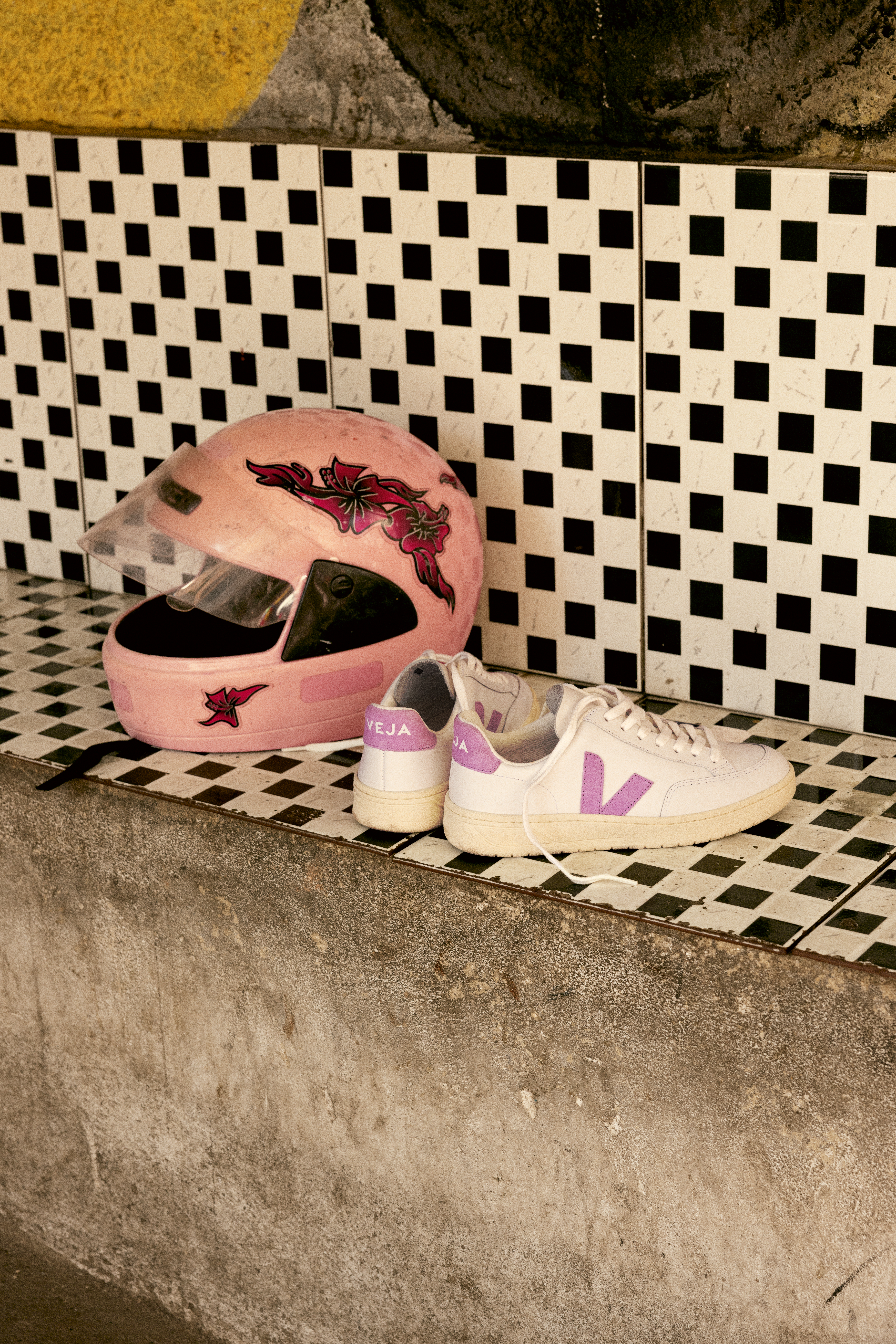 スニーカー VEJA SS25 (XD0220494 EX WHITEORCHID) V-12 LEATHER WHITE ORCHID | VEJA