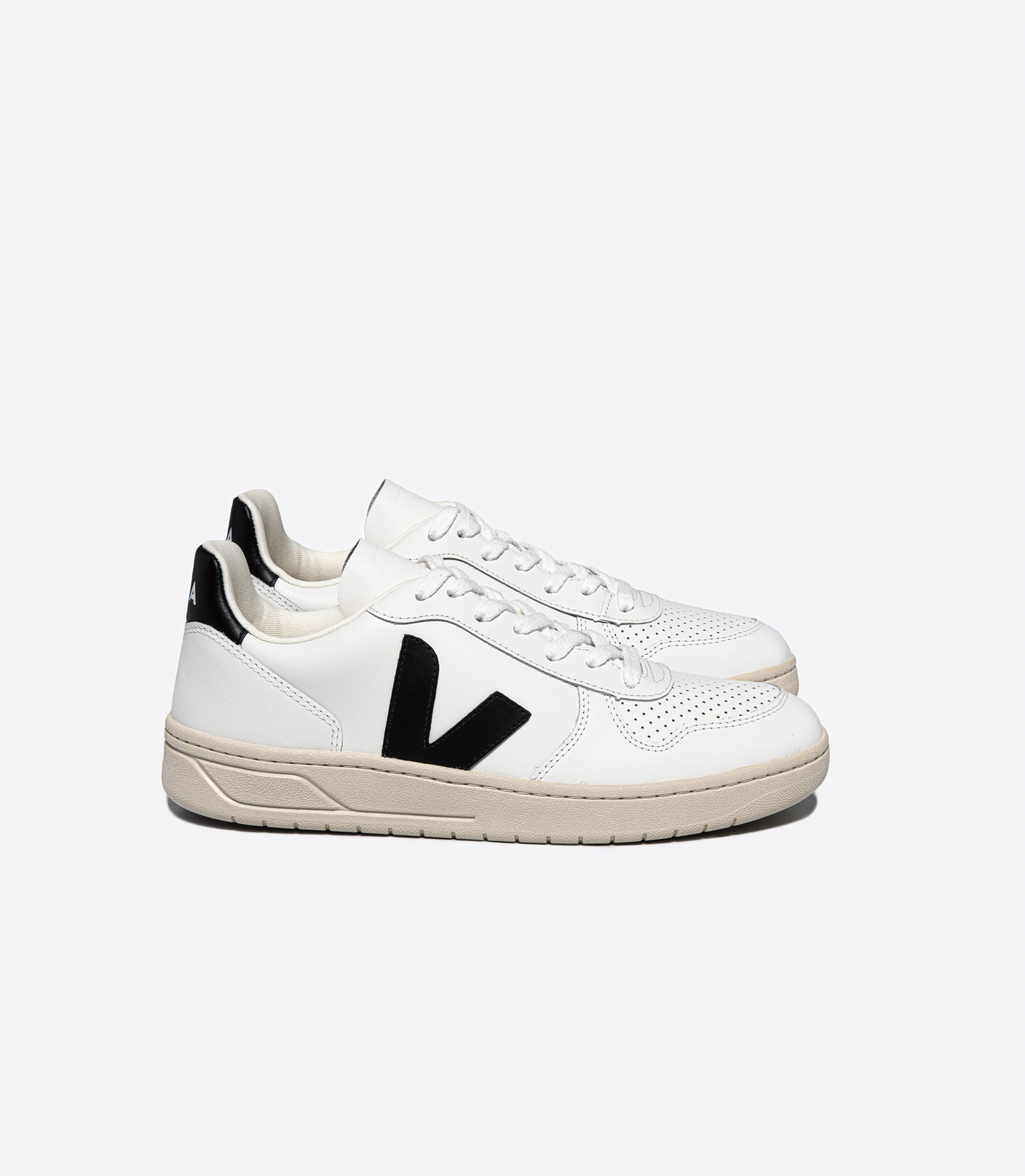 レザースニーカー V10 Leather Extra Oxford ☆ VEJA V-10 LEATHER SNEAKERS WHITE BLACK／VEJA（ベジャ） / Shop