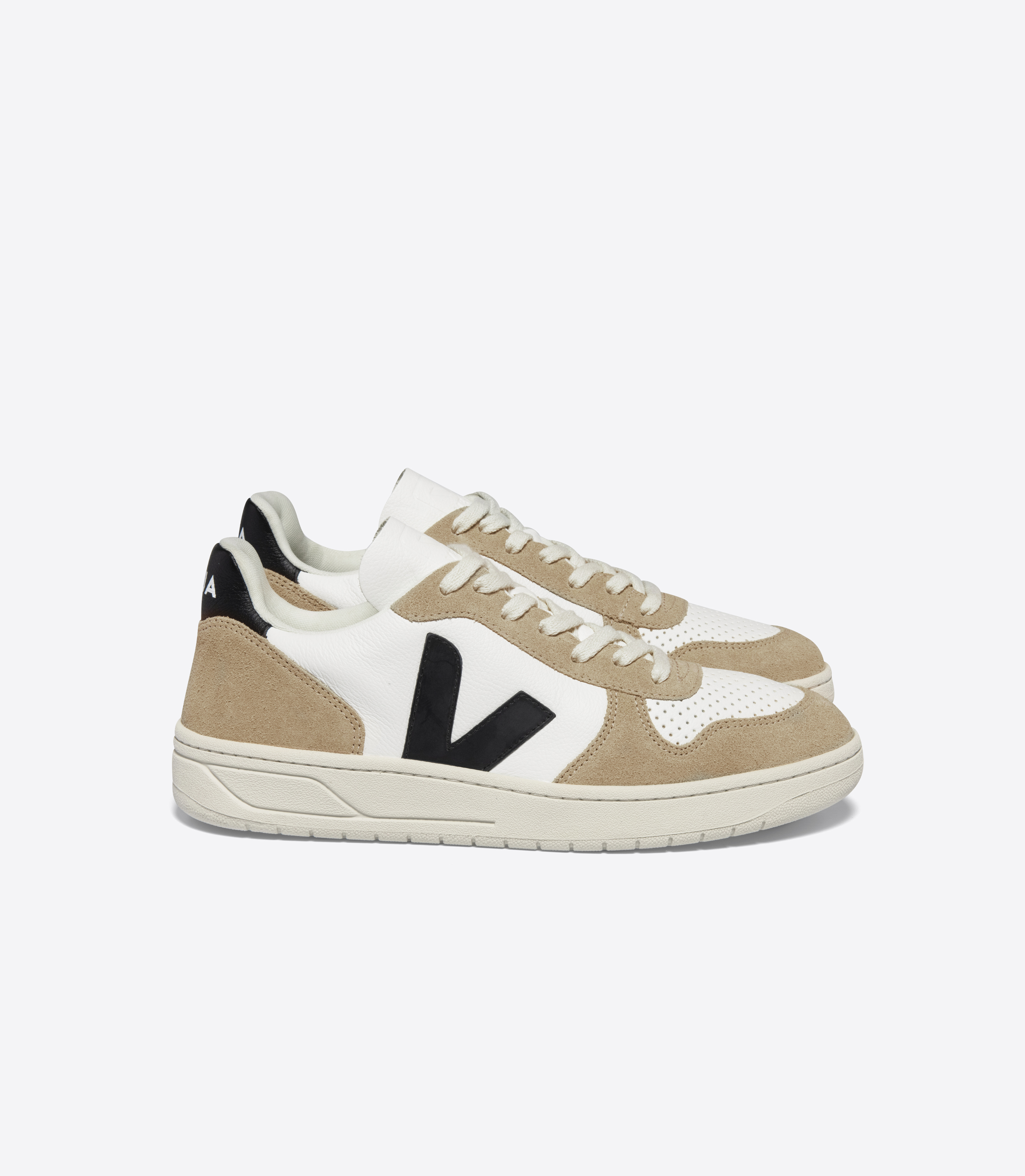 スニーカー VEJA FW24 'V-10' sneakers (VX0502935 EXTRAWHITEPLATINE) V-10 LEATHER WHITE PLATINE | VEJA