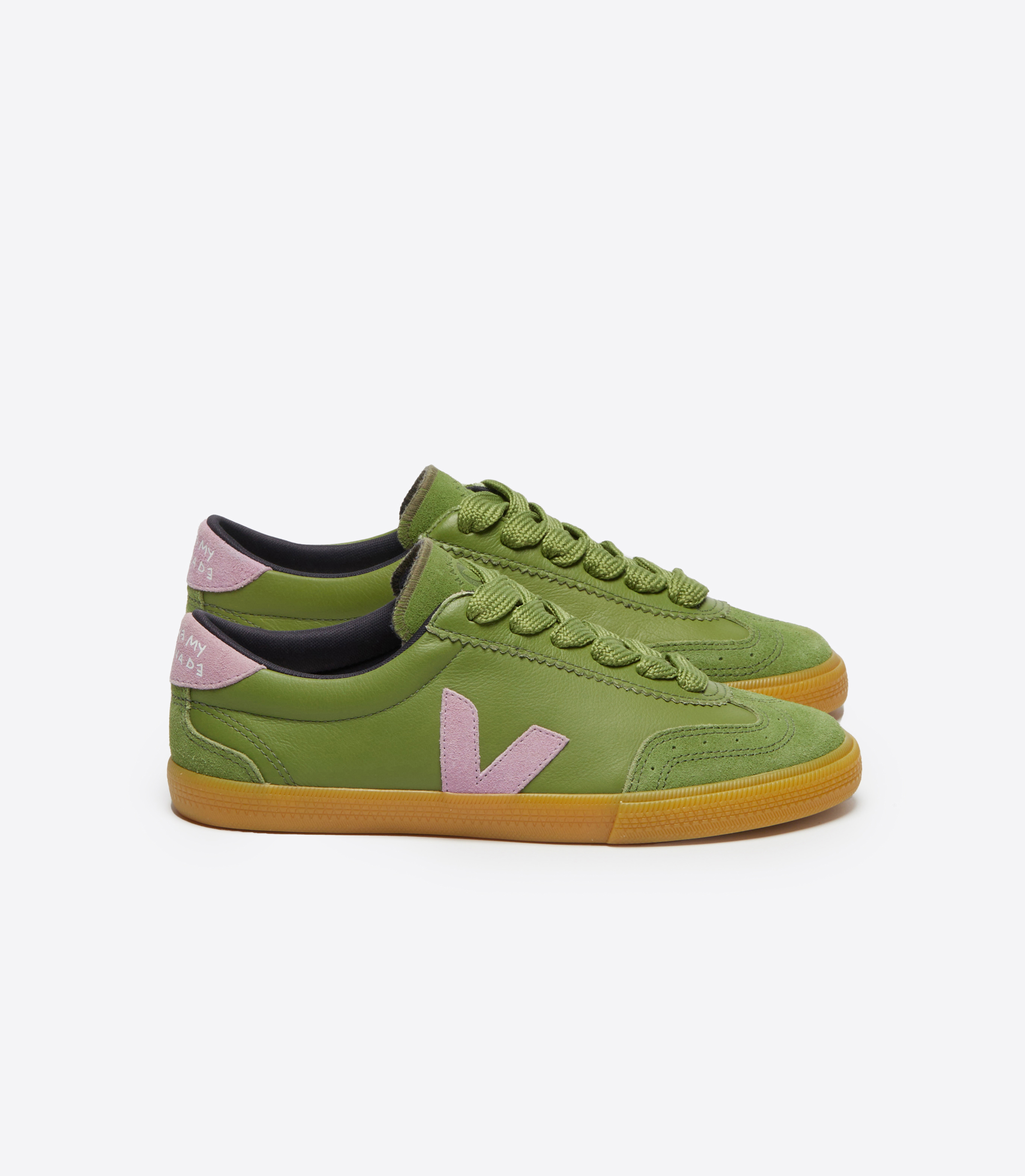 【関税込み】Volley Sneakers - Veja - Leather - Green veja-sneakers-veja-x-make-my-