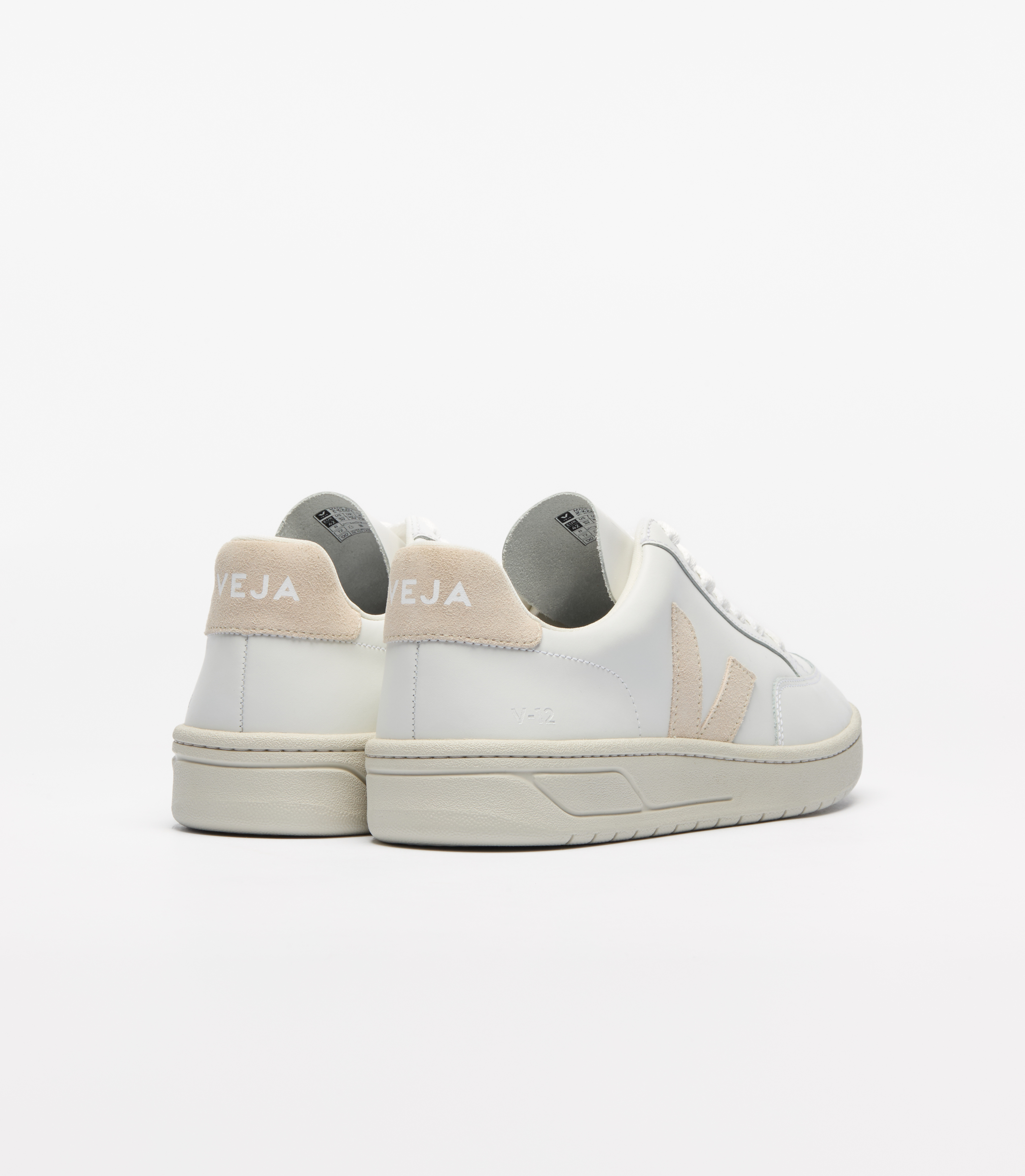 V-12 LEATHER WHITE SABLE | VEJA