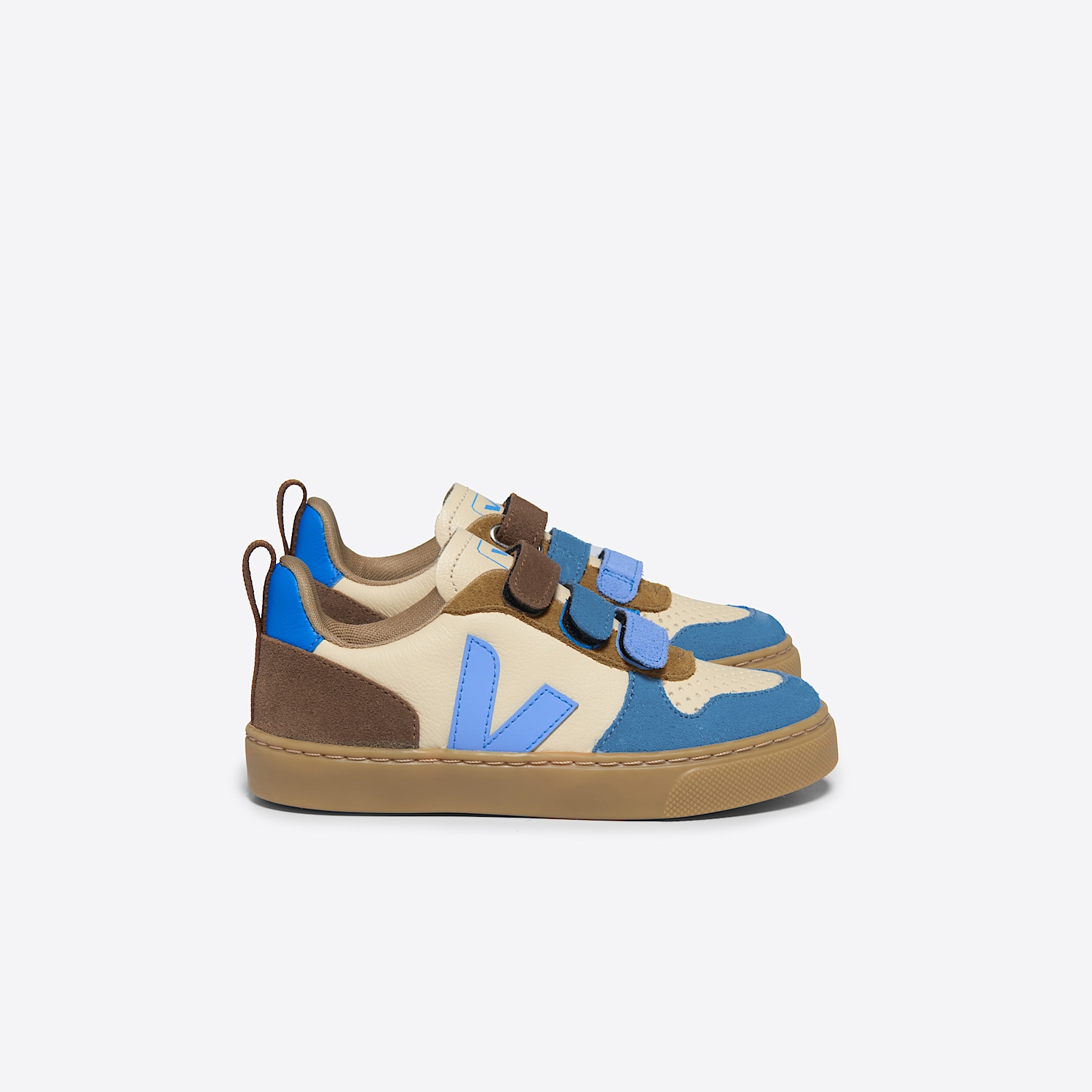 V-10 LEATHER CREMA MULTICO AQUA | VEJA