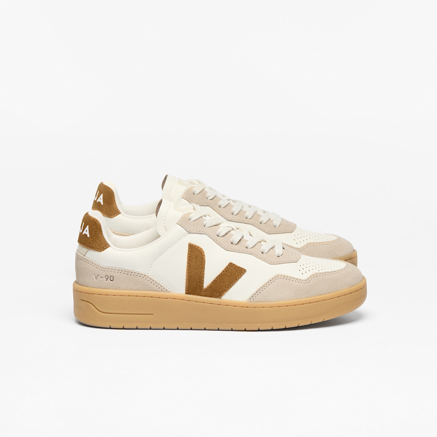 V-90 LEATHER PURE CAMEL ALMOND NATURAL | VEJA