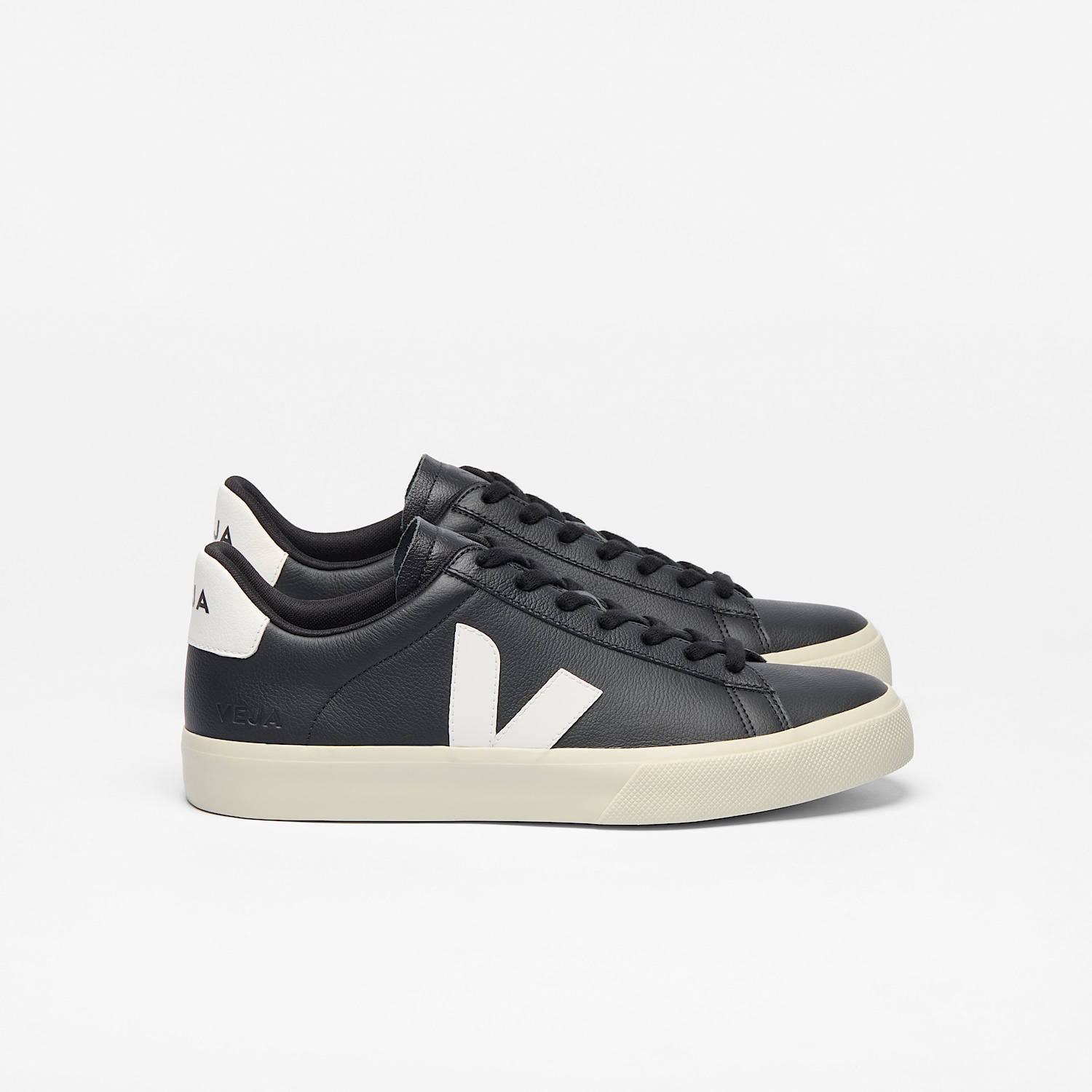 CAMPO LEATHER BLACK WHITE | VEJA