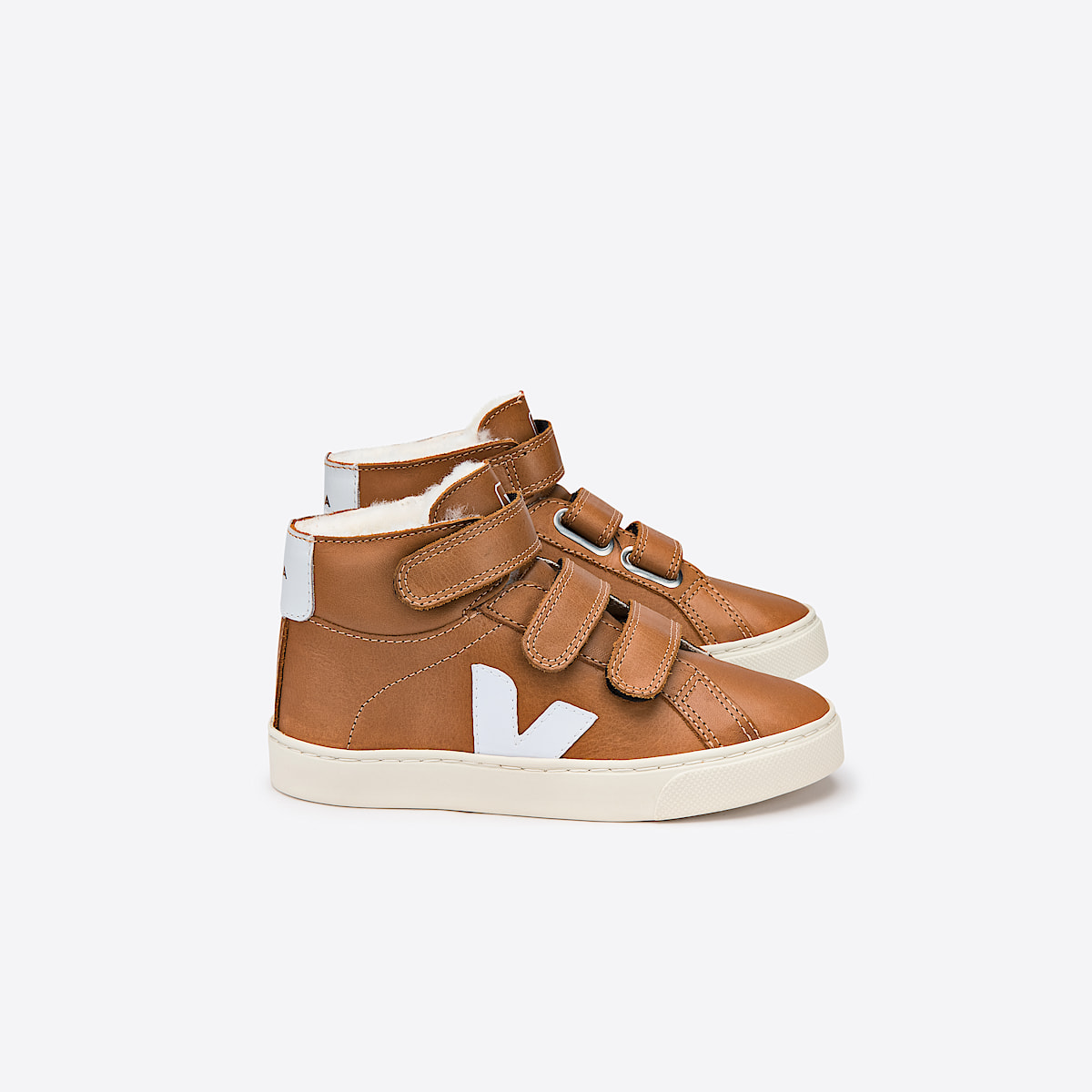 veja sneakers small-esplar-mid-fur rivestito-in-pelo marrone MF0800333 Lateral view