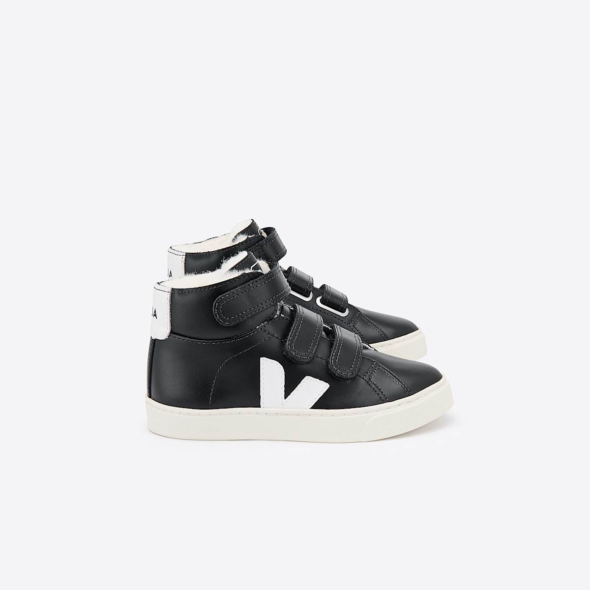 veja sneakers small-esplar-mid-fur rivestito-in-pelo nero MF0800019 Lateral view