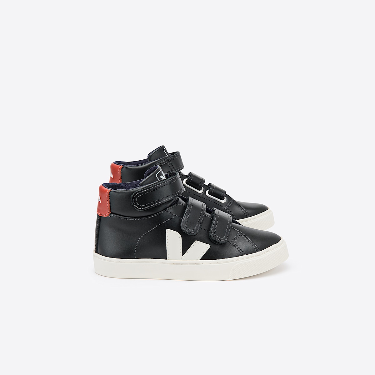 veja sneakers small-esplar-mid cuero negro MV0201703 Lateral view