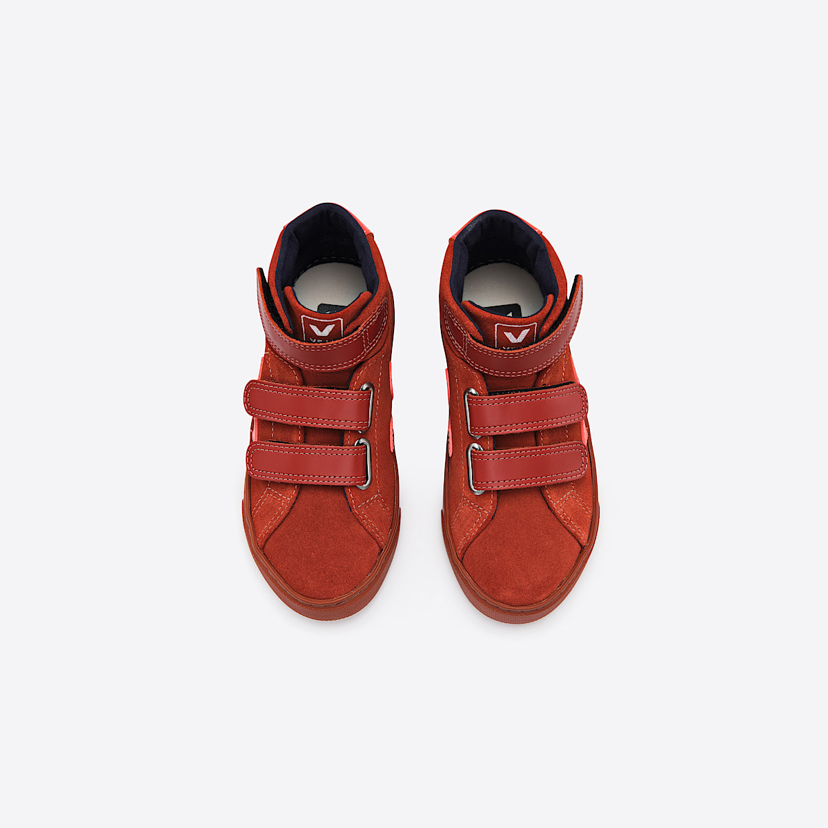 veja sneakers small-esplar-mid suede red MV0301767 Top view