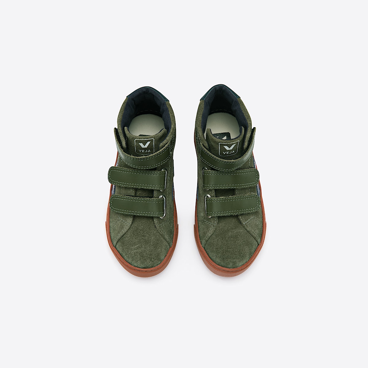 veja sneakers small-esplar-mid pelle-scamosciata verde MV0301772 Top view