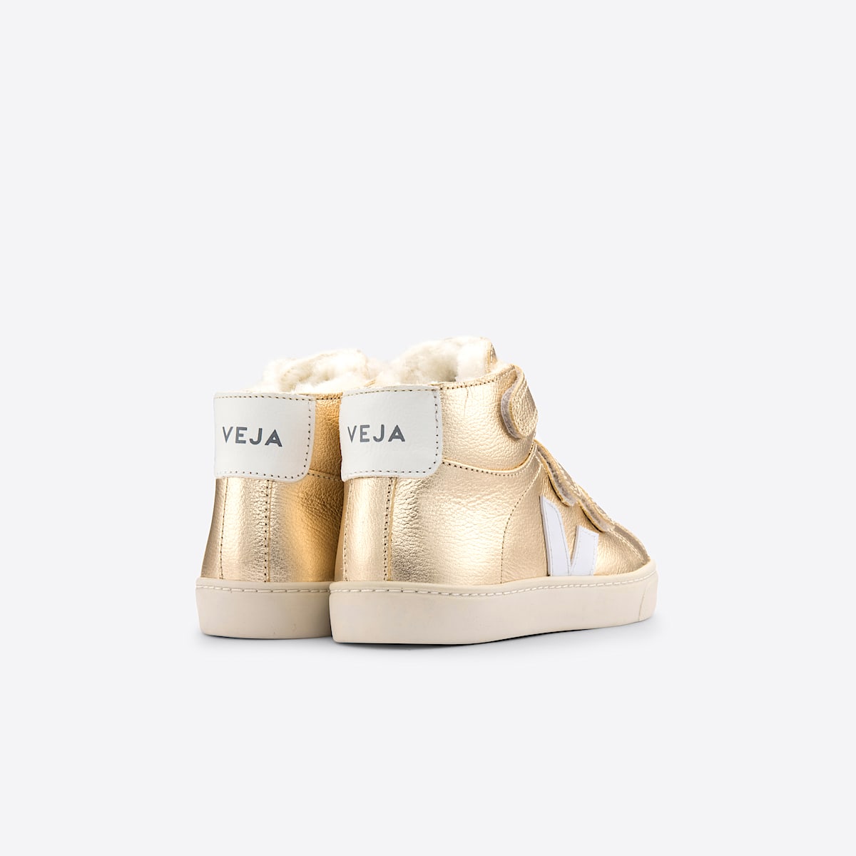 veja sneakers small-esplar-mid felpudo dourado MV0602412 Back view