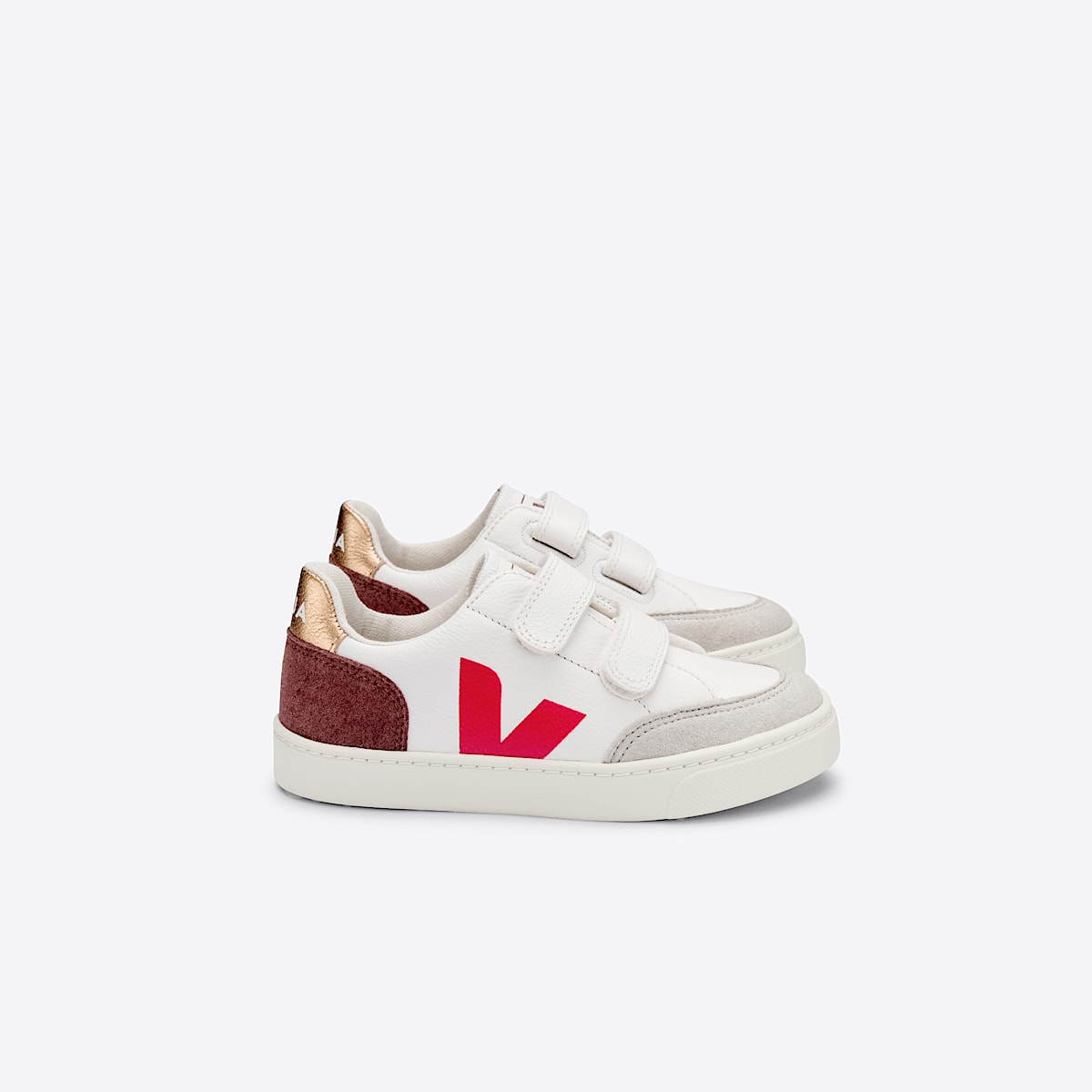 veja sneakers small-v-12 cuero blanco XV0502404 Lateral view