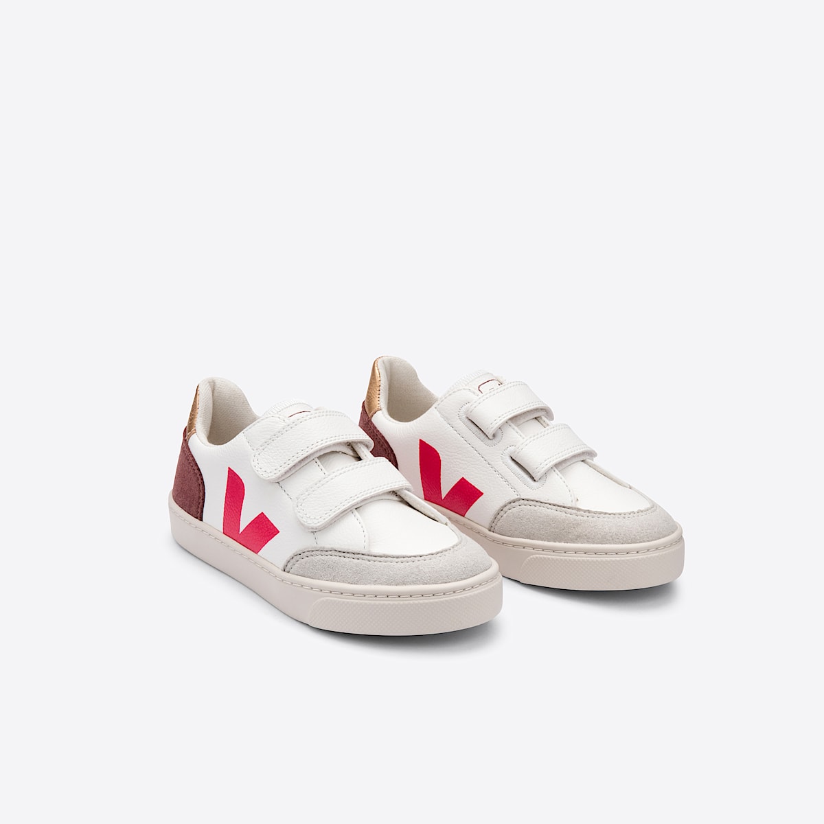 veja sneakers small-v-12 cuero blanco XV0502404 Top view
