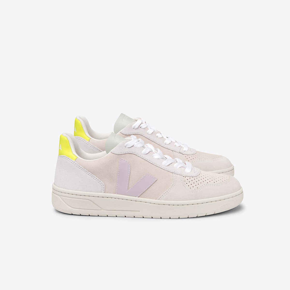 靴 VEJA V-10 SUEDE VEJA V-10 suede-trimmed leather sneakers | NET-A-PORTER