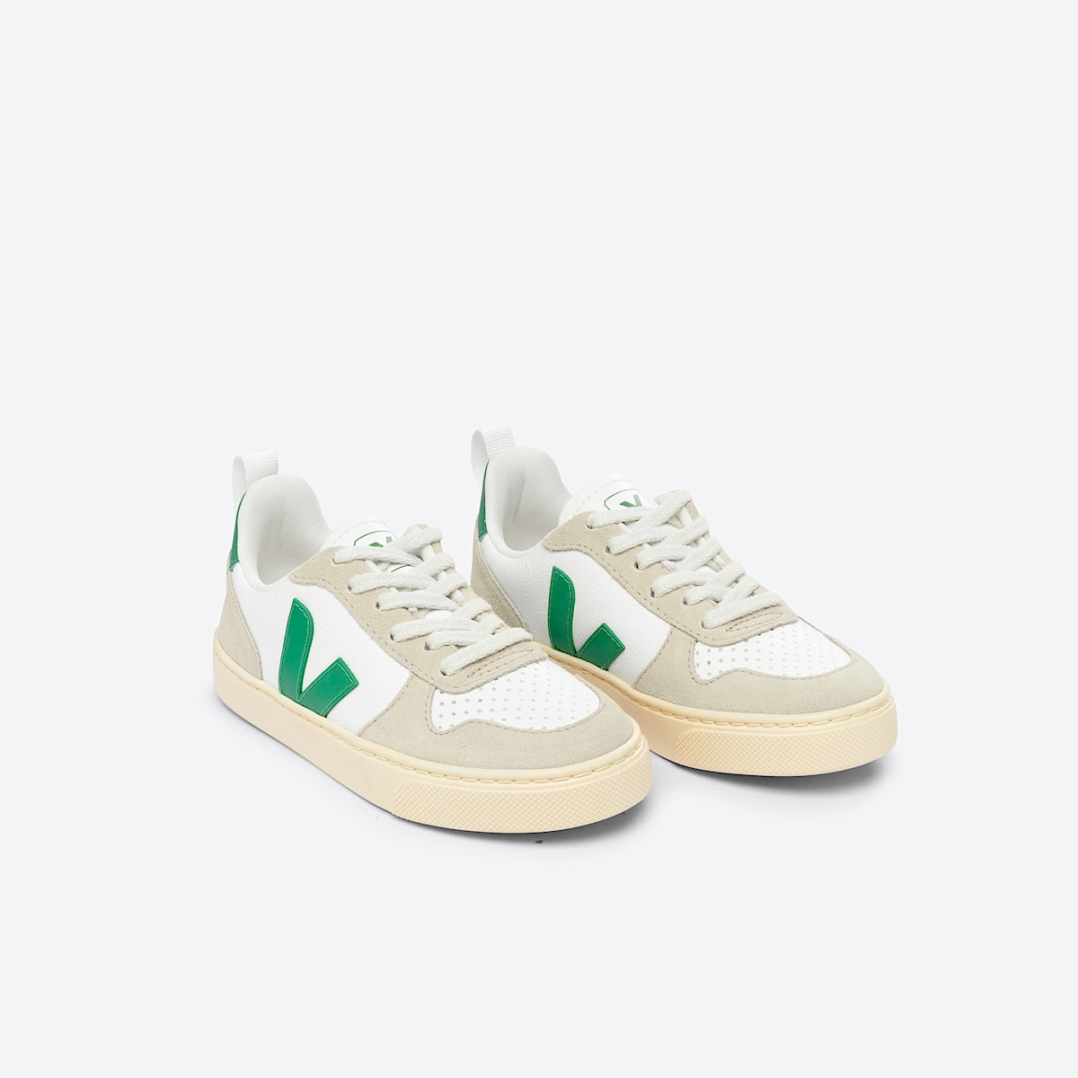 veja zapatillas small-v-10-laces cuero blanco CX0503225 Top view