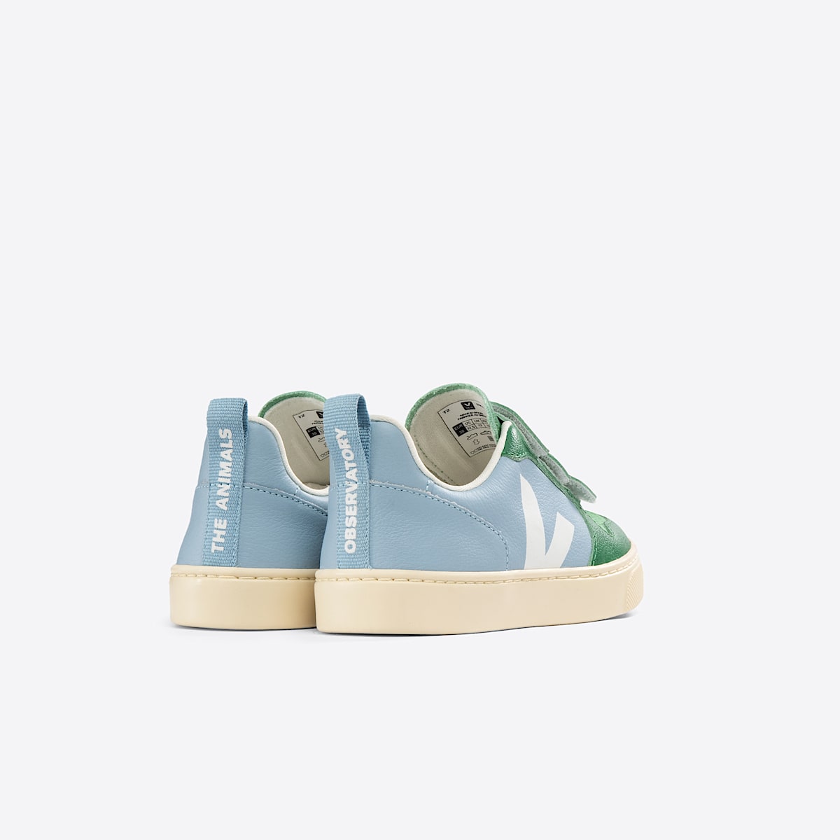 veja sneakers small-v-10 cuero azul CV0503274 Back view