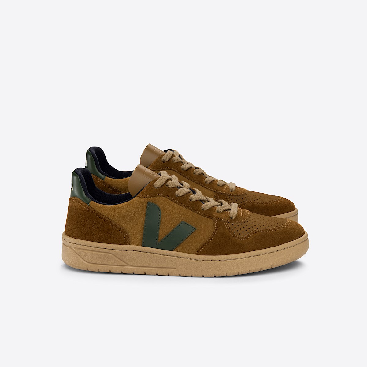 veja sneakers v-10 suede brown VX0303293 Lateral view