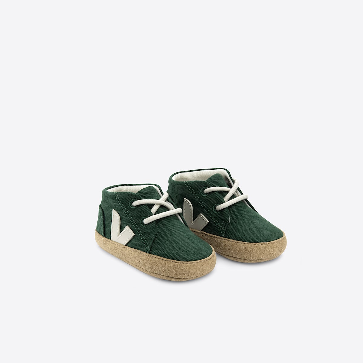 veja sapatilhas baby algodão-orgánico verde BB0103442 Top view