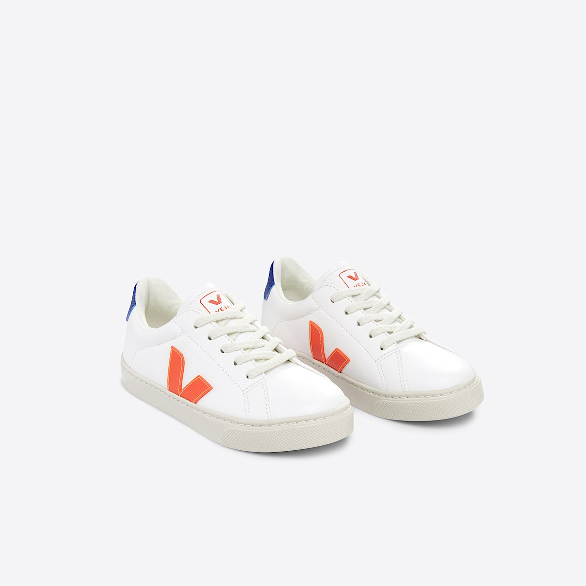 veja sapatilhas small-esplar-laces couro branco RS0503405 Top view