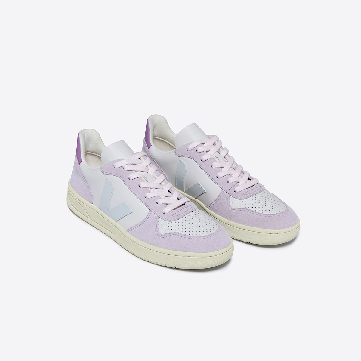 veja zapatillas v-10 cuero morado VX0203476 Top view