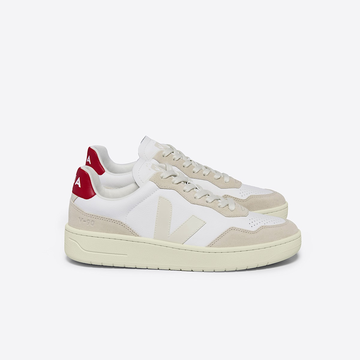 veja sneakers v-90 organic-leather white VD2003459 Lateral view
