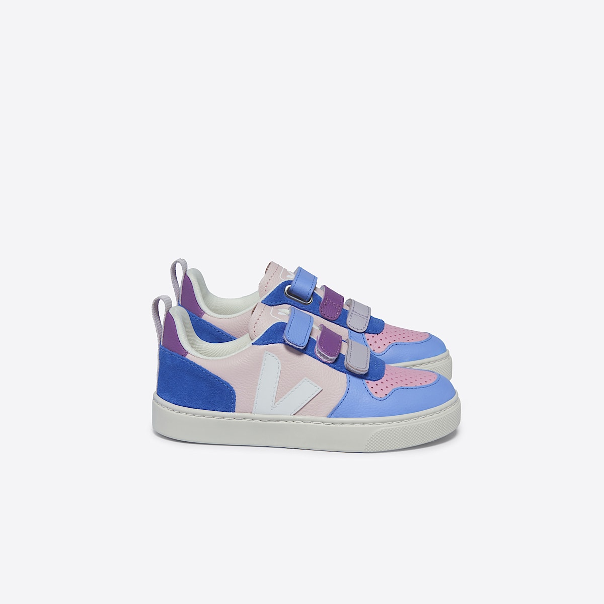 veja sneakers small-v-10 pelle multicolore CV0503609 Lateral view