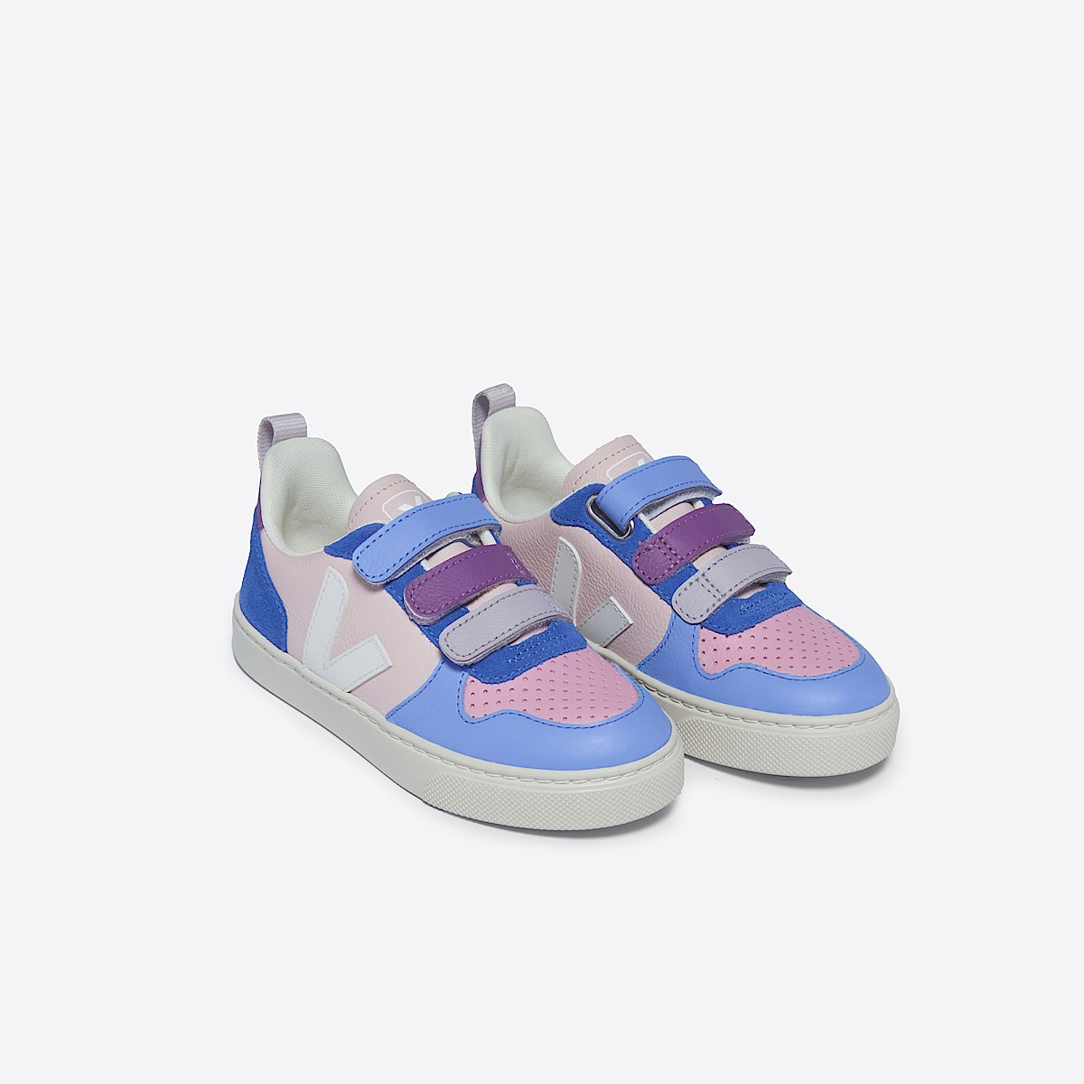 veja sneakers small-v-10 pelle multicolore CV0503609 Top view