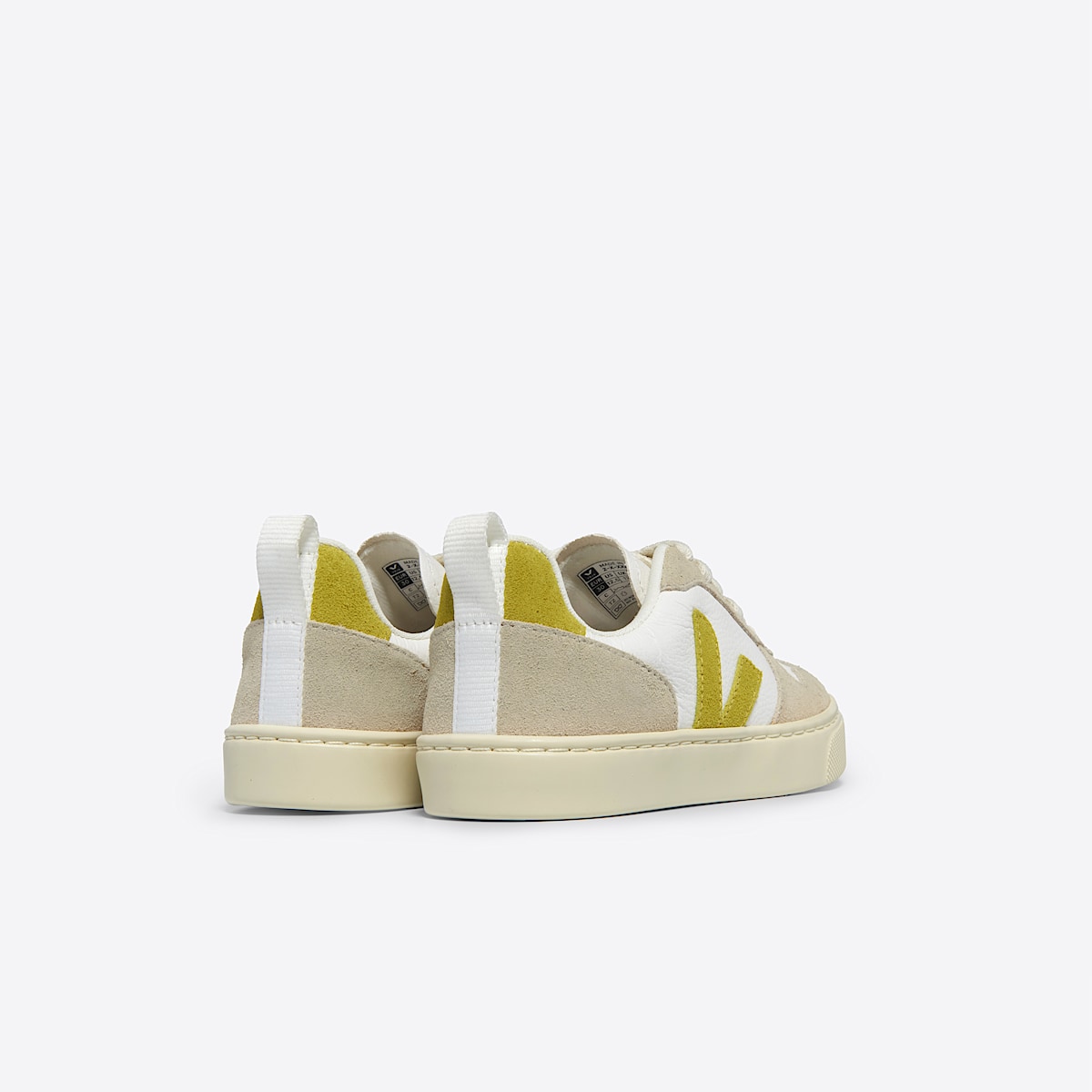 veja zapatillas small-v-10-laces cuero beige CX0503809 Back view