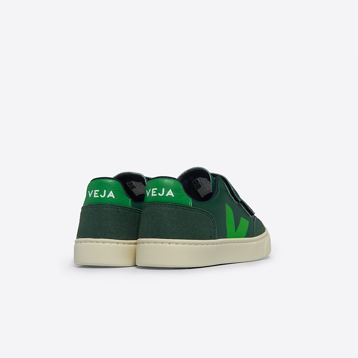 veja sapatilhas small-v-12 couro verde XV0503796 Back view