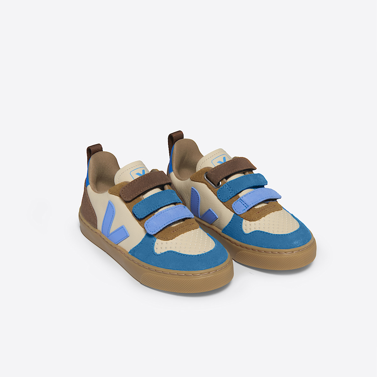 スニーカー V-10 Sneakers - Veja - Multi - Leather V-10 LEATHER CREMA MULTICO AQUA | VEJA
