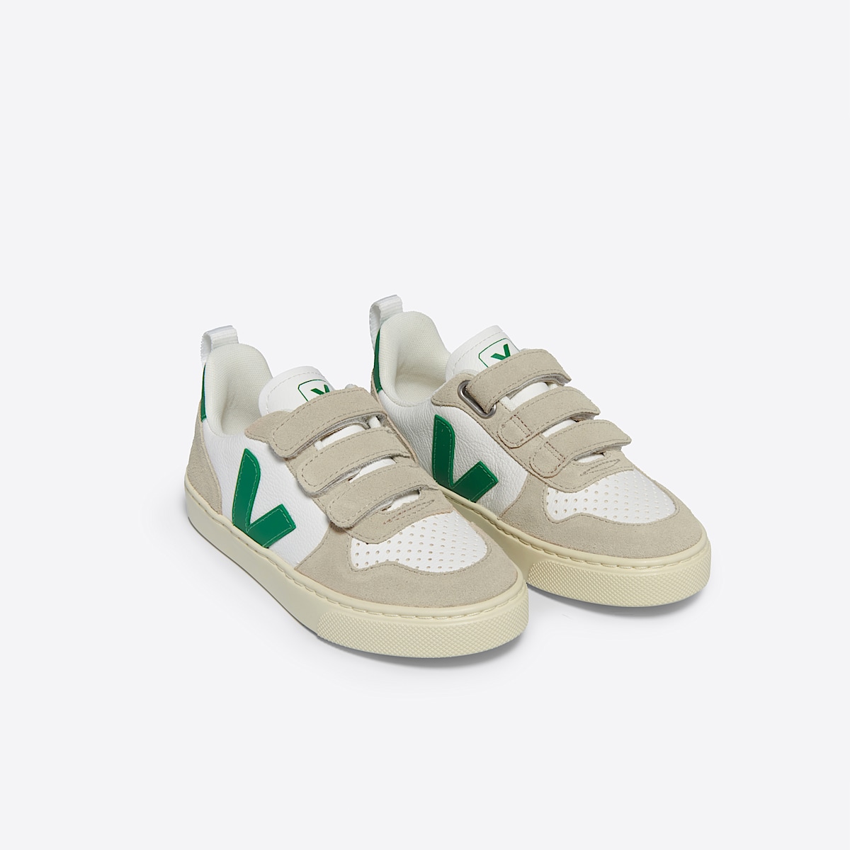 veja zapatillas small-v-10 cuero blanco CV0503800 Top view