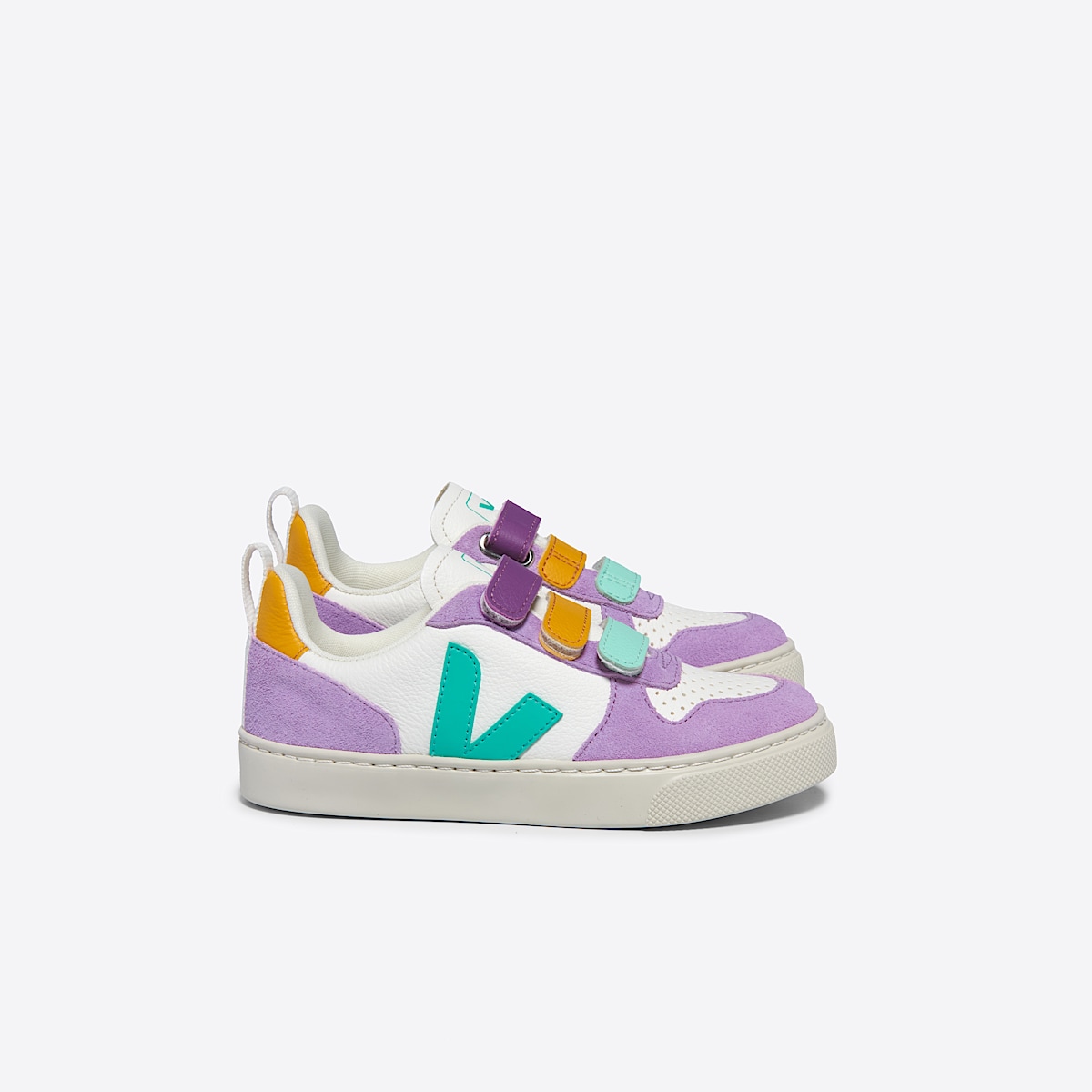 veja sneakers small-v-10 leather multicolor CV0503803 Lateral view