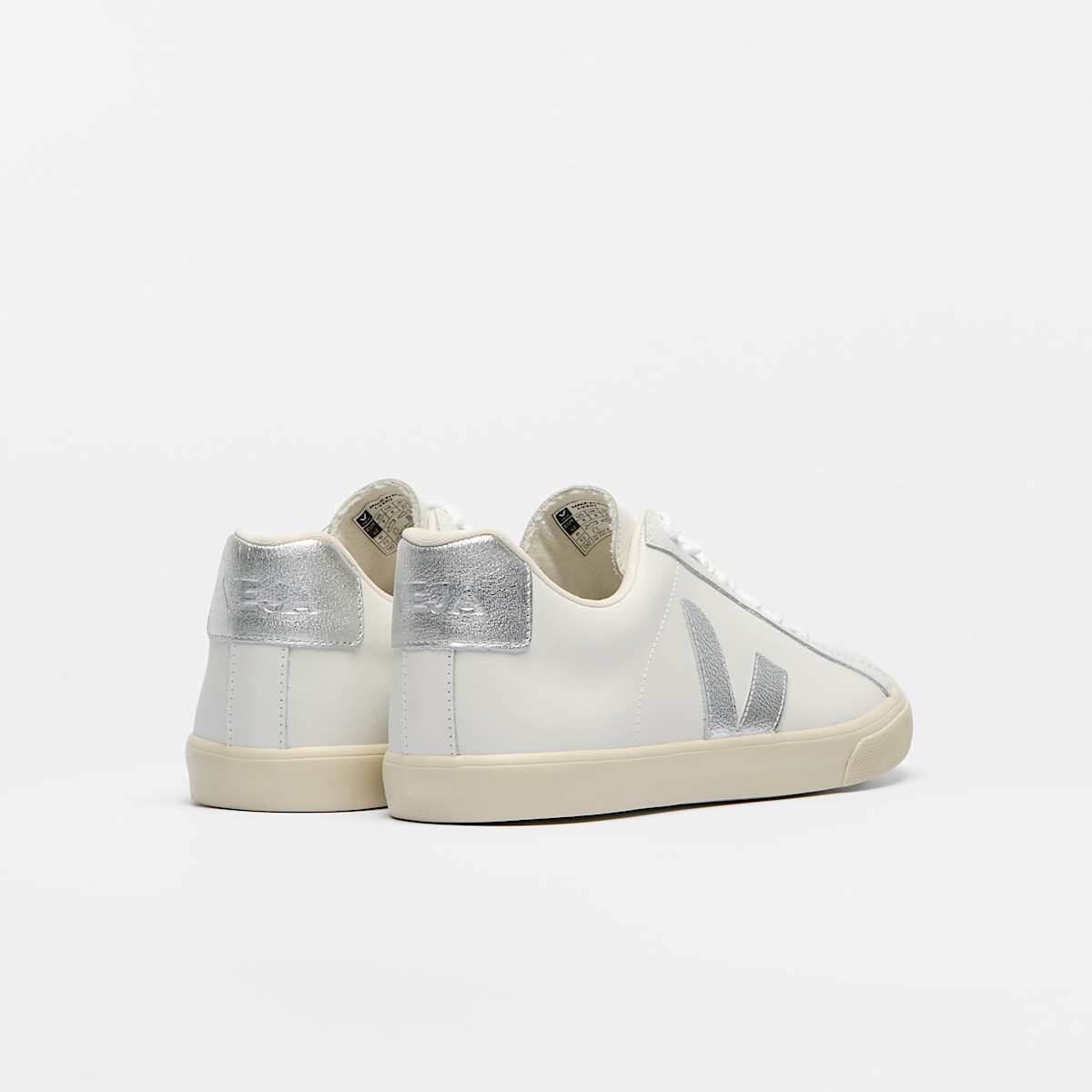 veja sapatilhas esplar-logo couro branco EO0203883 Back view