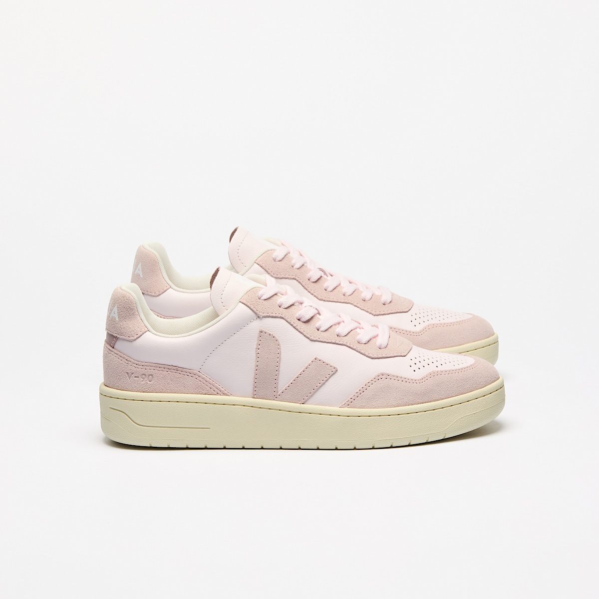 veja sneakers v-90 cotone-biologico rosa VD2003891 Lateral view