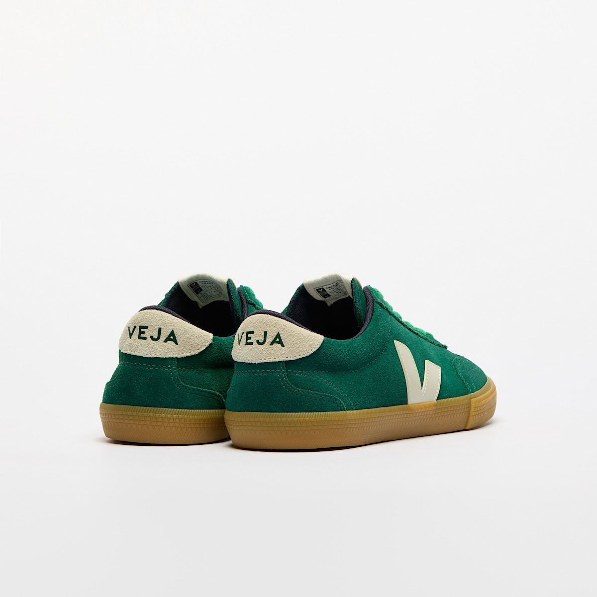 veja baskets volley suède vert VO0320515 Back view
