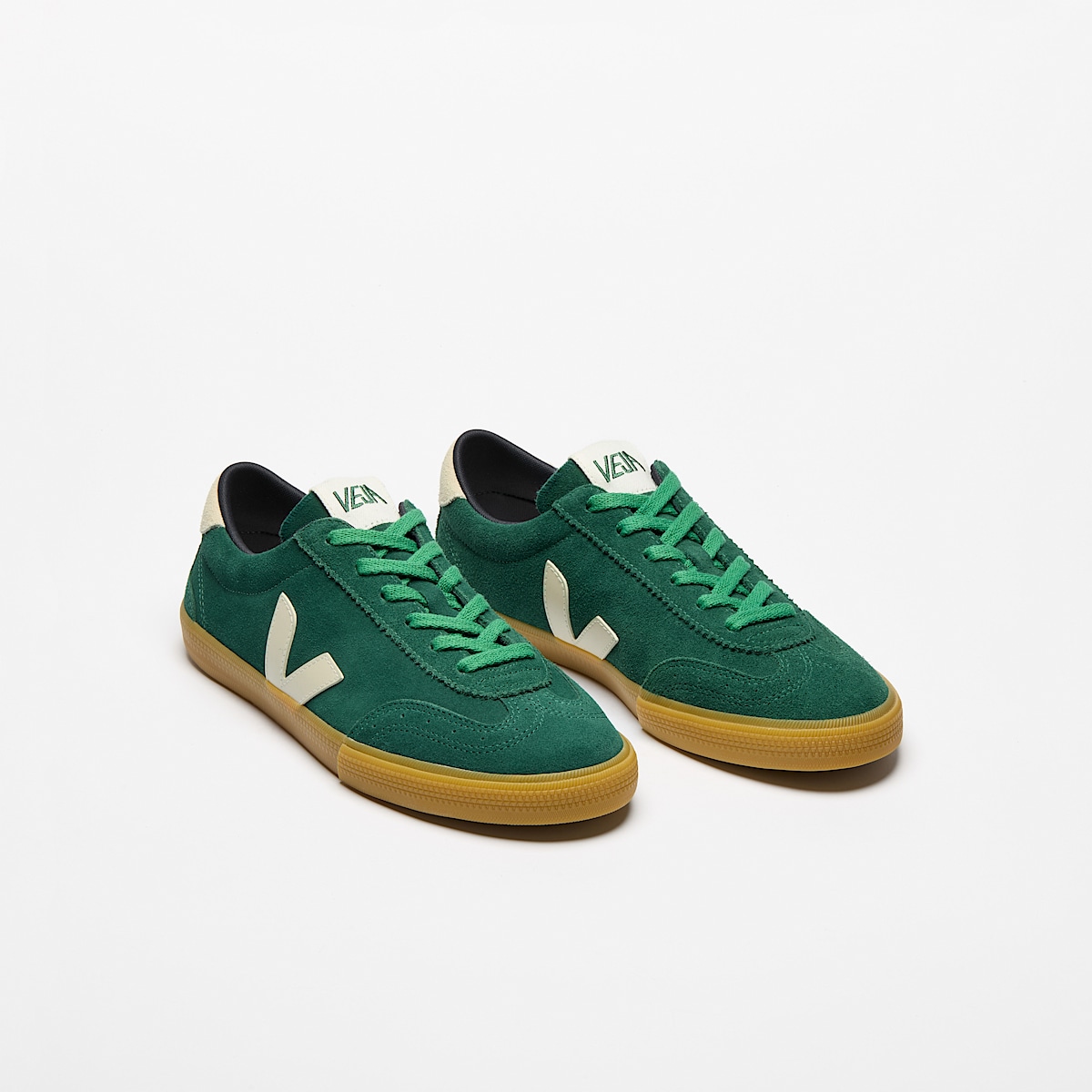 veja baskets volley suède vert VO0320515 Top view