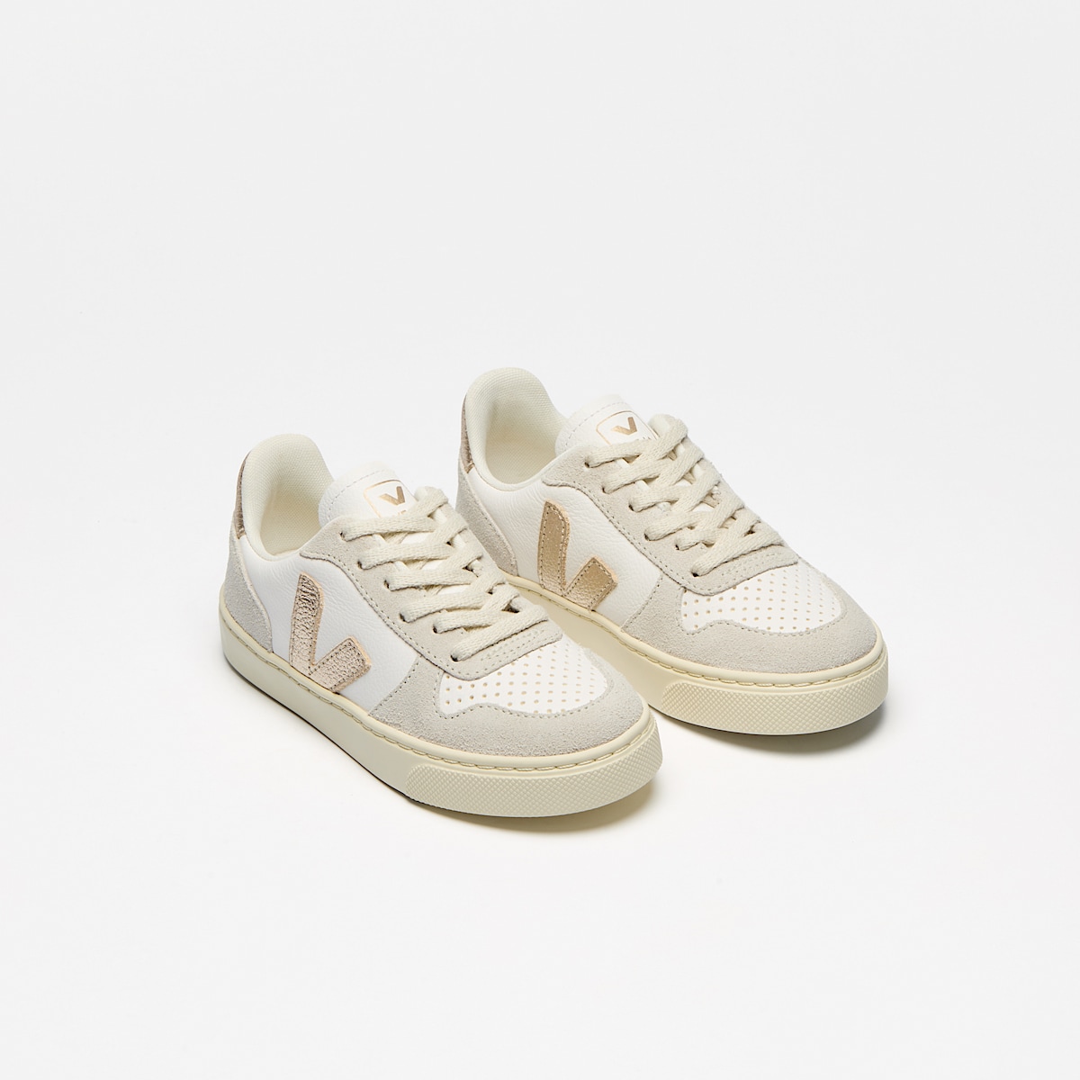 veja small-v-10-laces cuero blanco CX0520620C350
