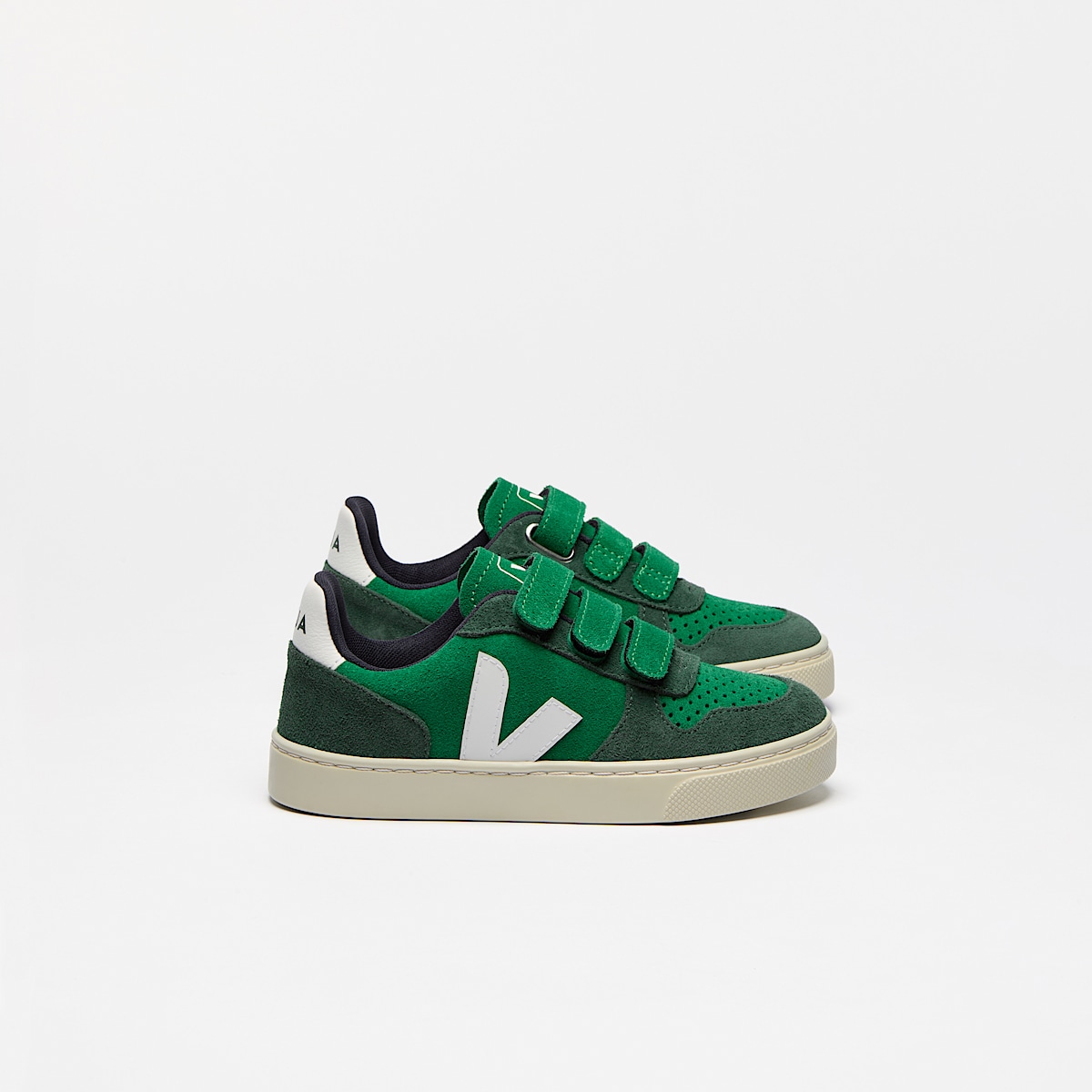 veja small-v-10 suede green CV0320621