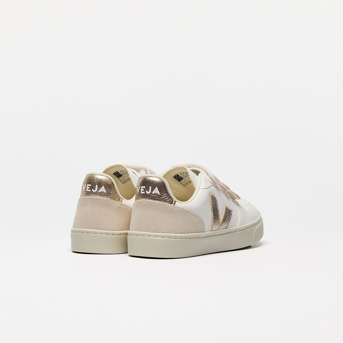 veja baskets small-v-10 cuir multicolore CV0520647 Back view