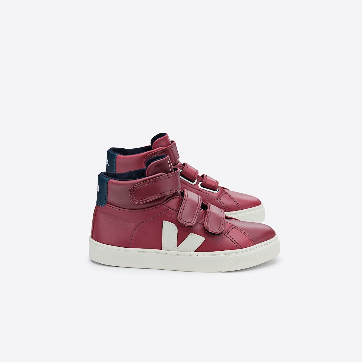 veja sneakers small-esplar-mid couro vermelho MV0201482 Lateral view