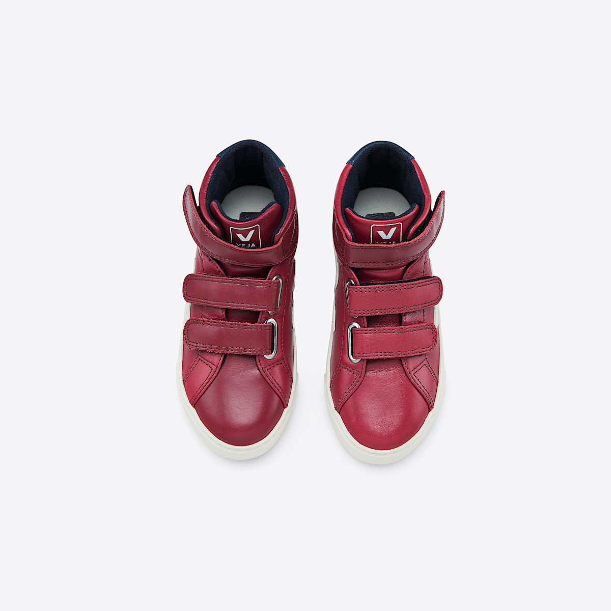 veja sneakers small-esplar-mid couro vermelho MV0201482 Top view