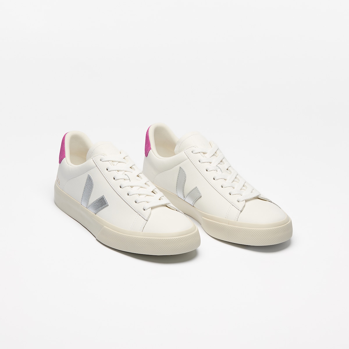CAMPO LEATHER WHITE SILVER ULTRAVIOLET | VEJA