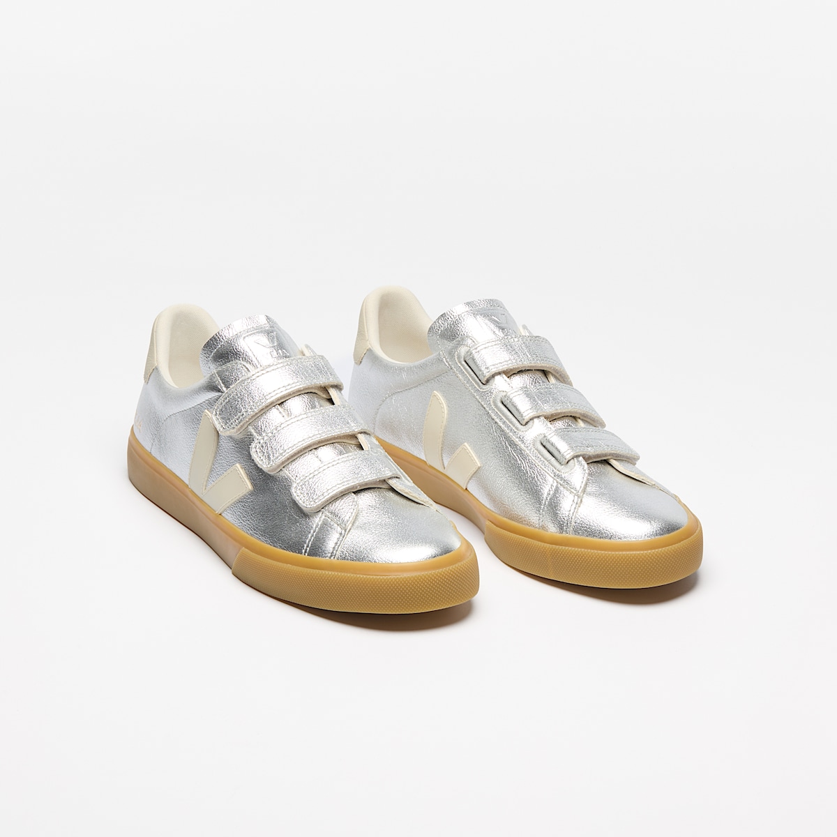 veja zapatillas recife-logo cuero plata RC0520779 Top view